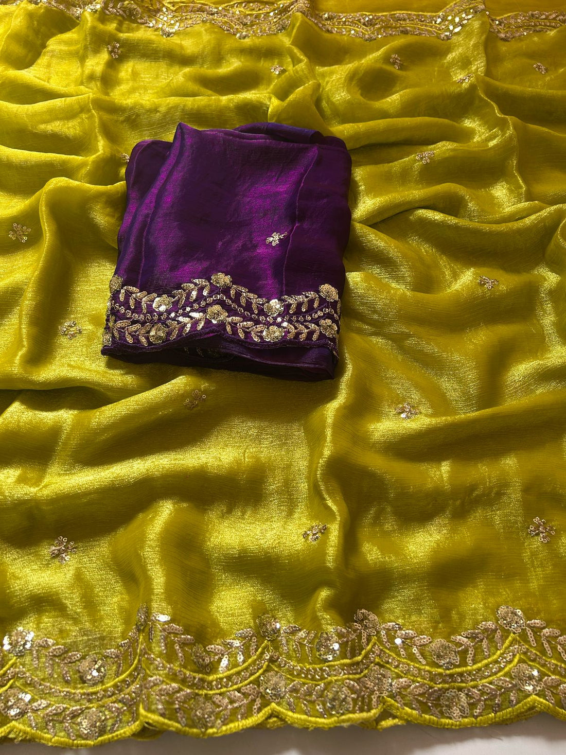 Party Wear Space Chiffon Sarees