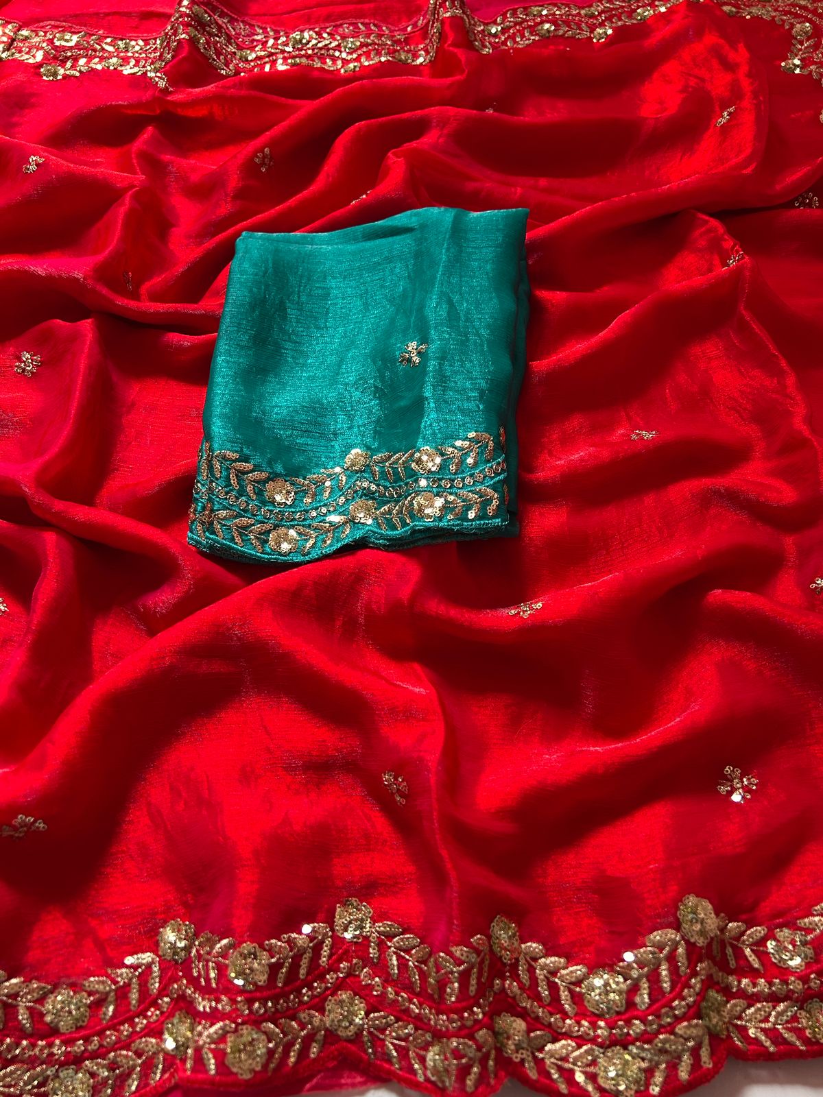 Party Wear Space Chiffon Sarees