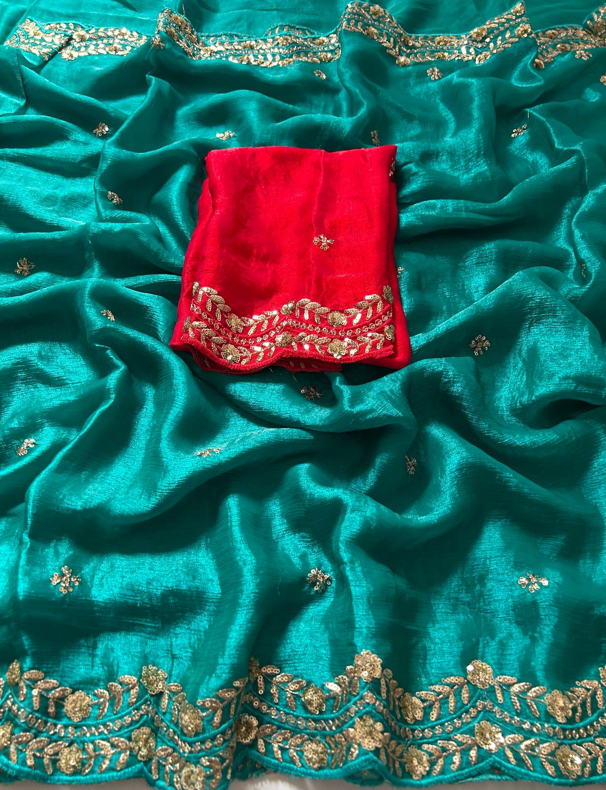 Party Wear Space Chiffon Sarees