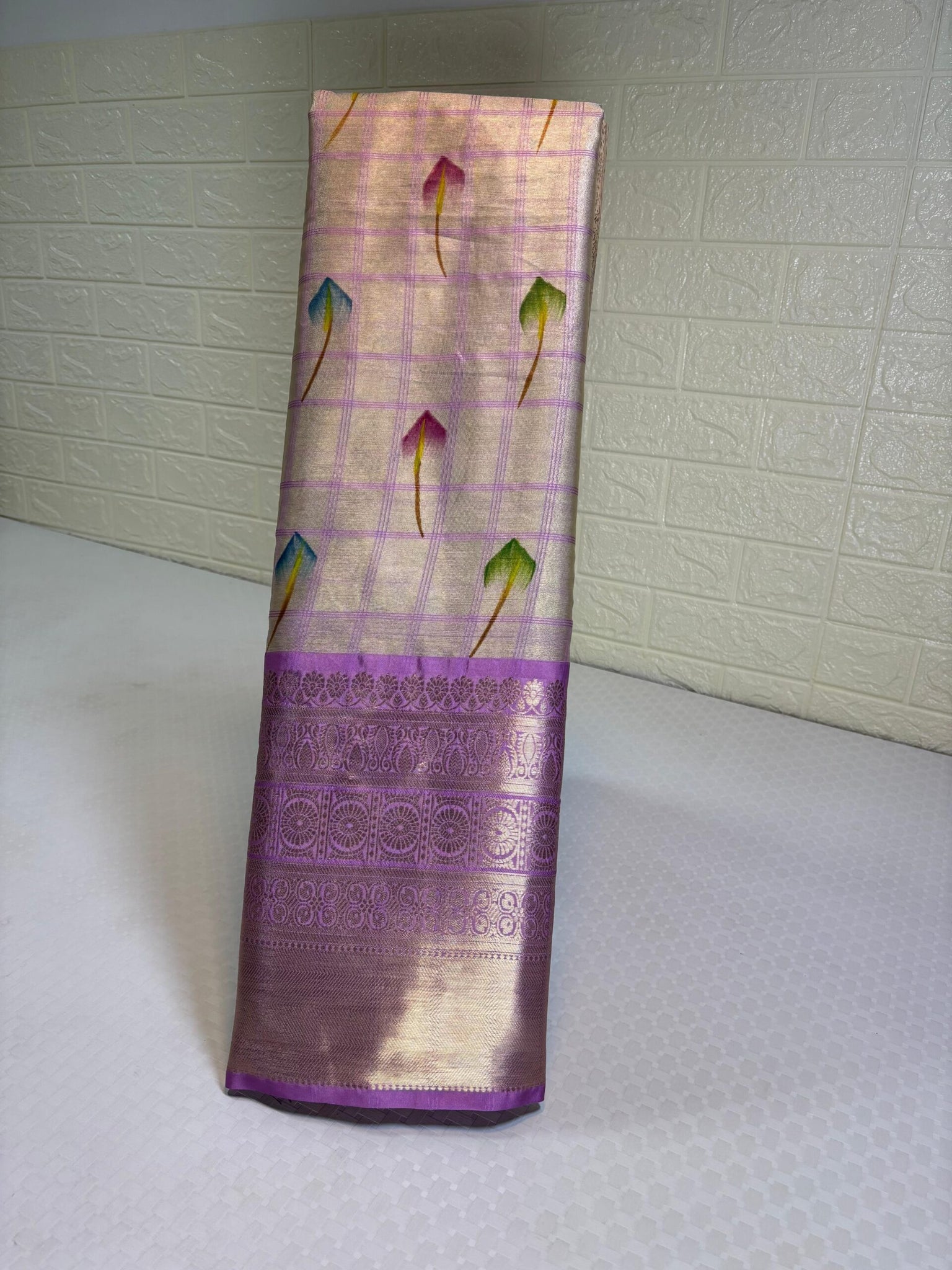 Premium Tissue Silk with Elegant Kanchi Borders
