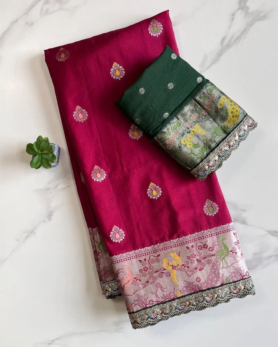 Paithani Silk Pure Nylon Viscose Khadi Crep Georgette Meenakari Jaquard Weaving Border