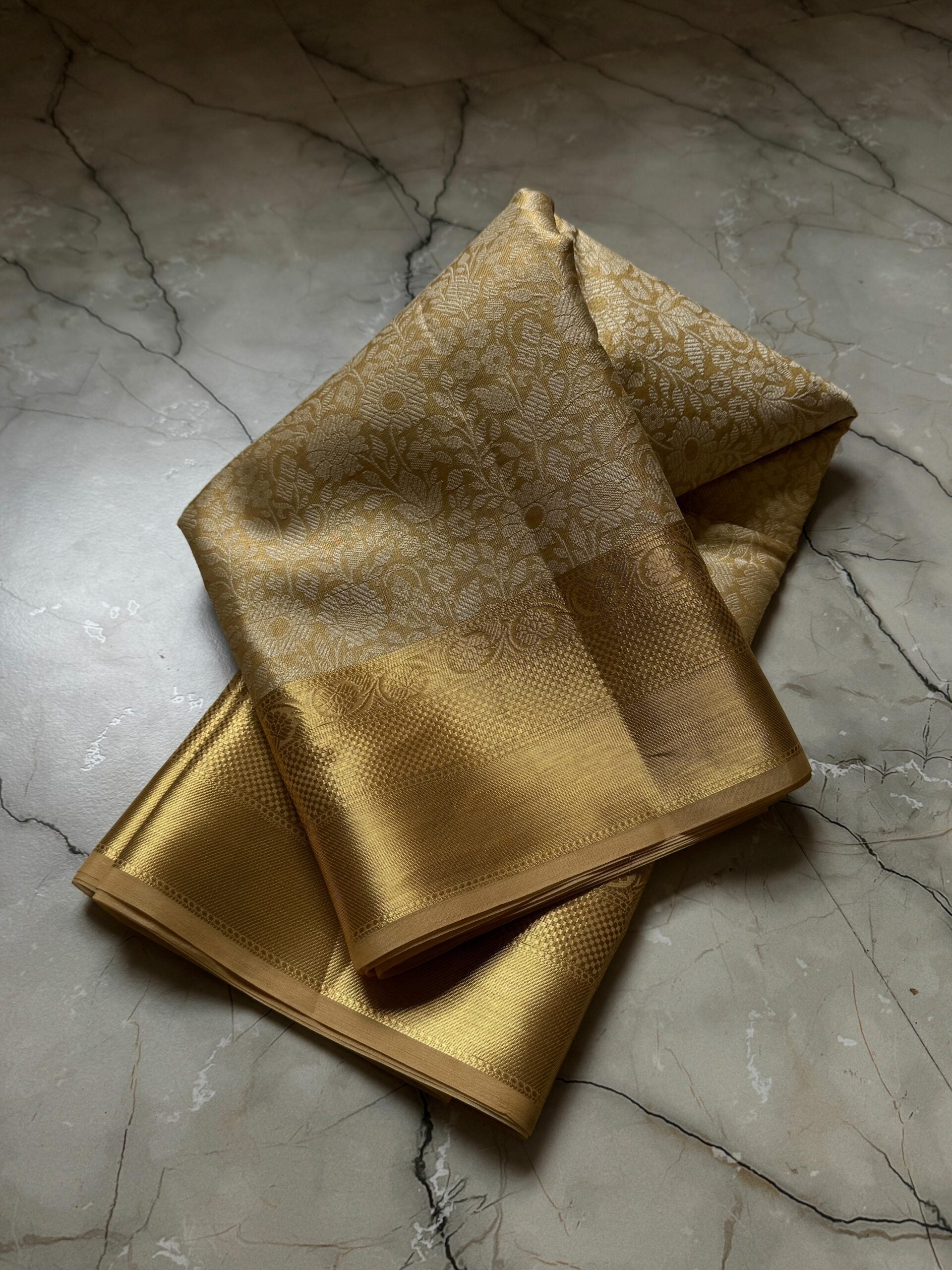 Gold Shade Banarasi Tissue Zari Saree