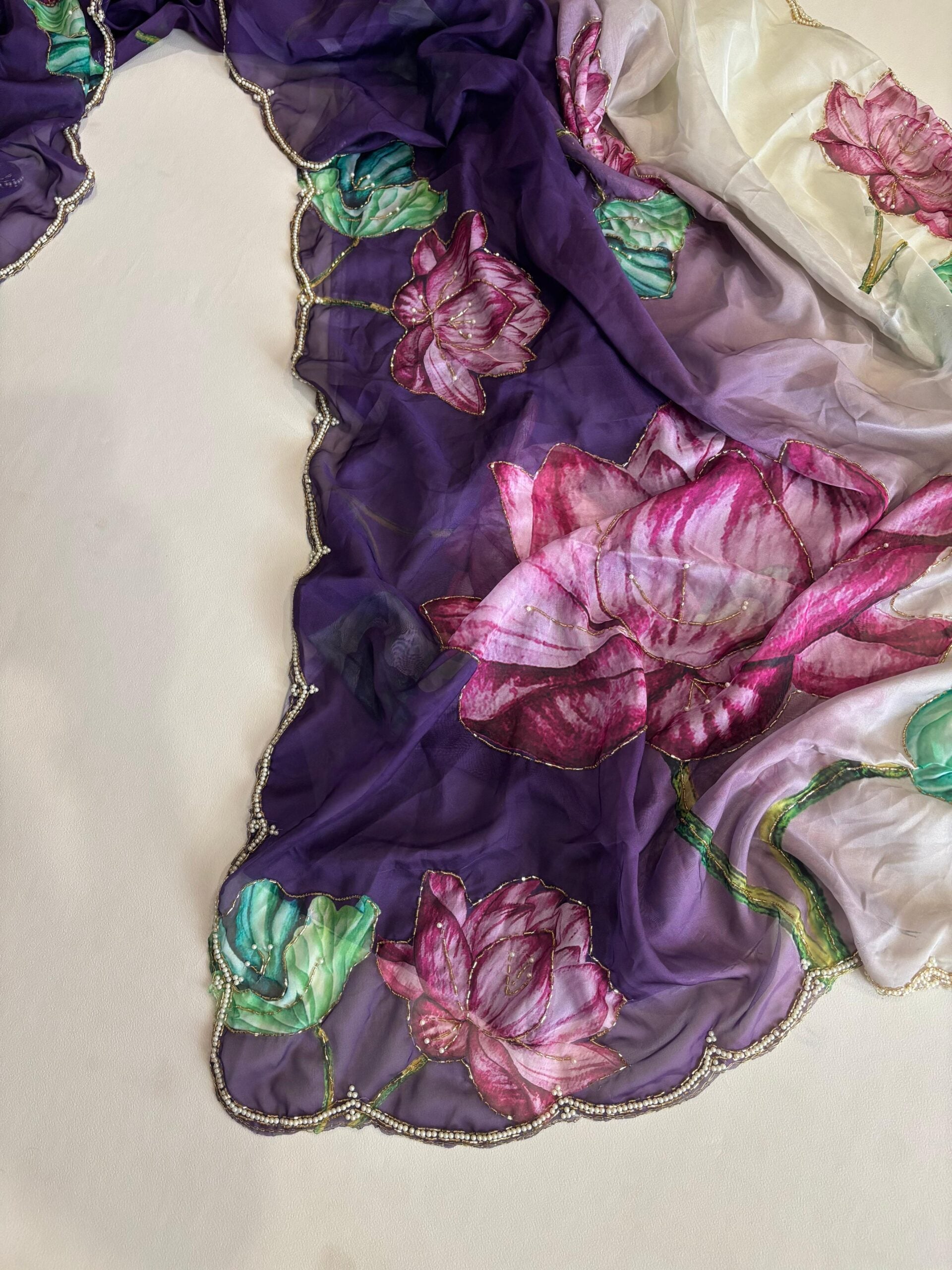 Premium Soft Teby Organza Silk Saree