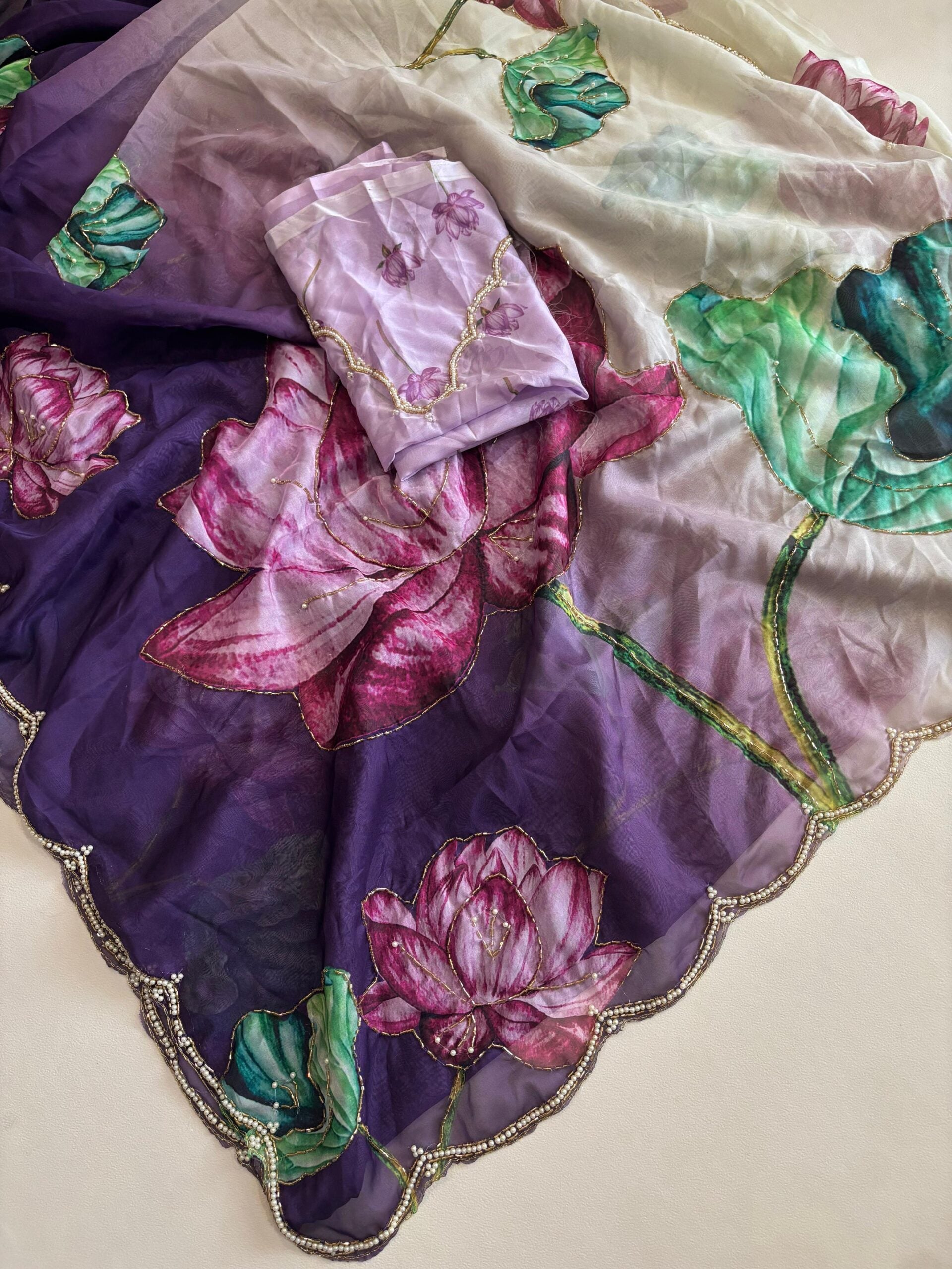 Premium Soft Teby Organza Silk Saree