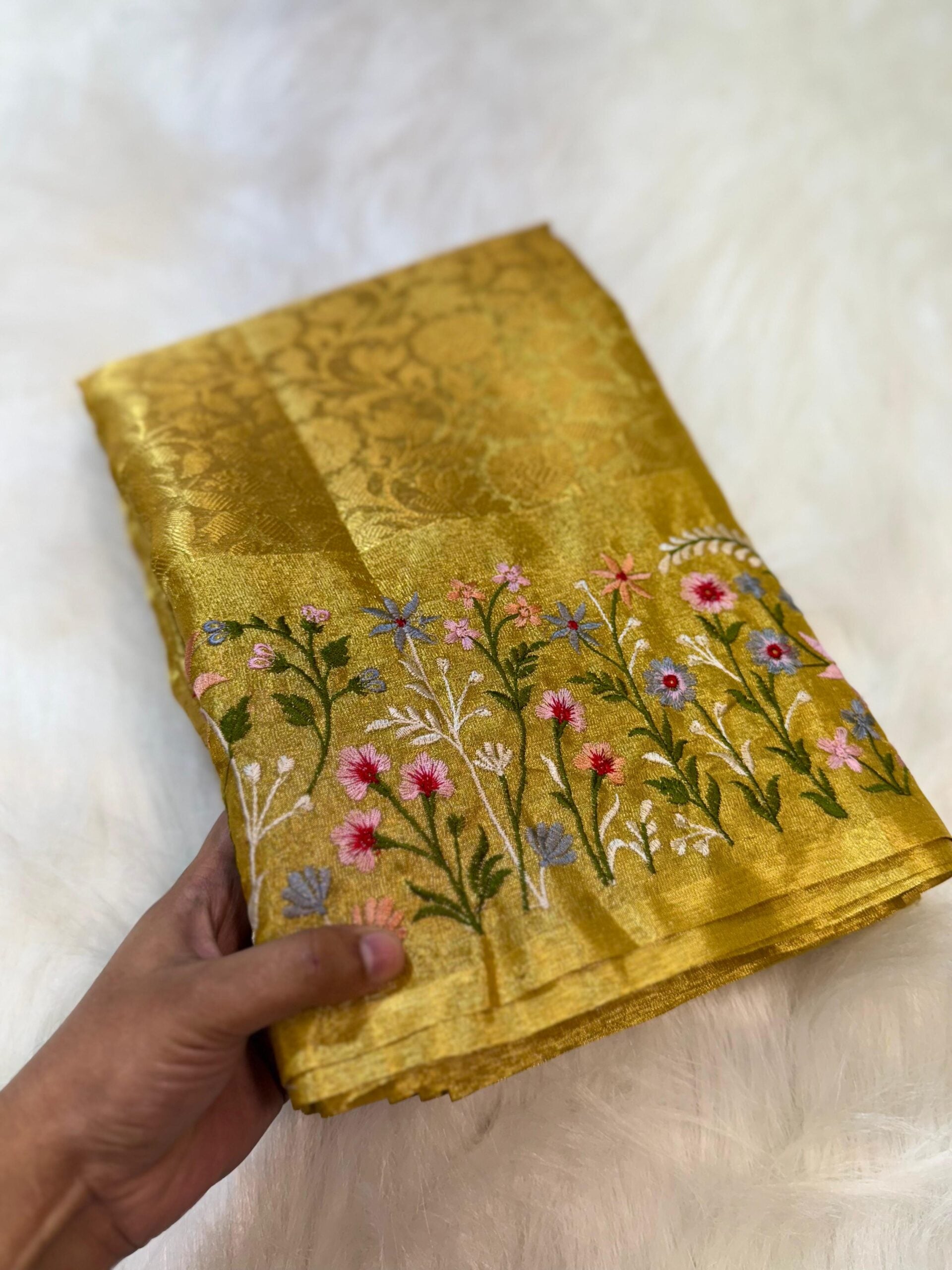 Soft Banarasi Tissue Silk Saree