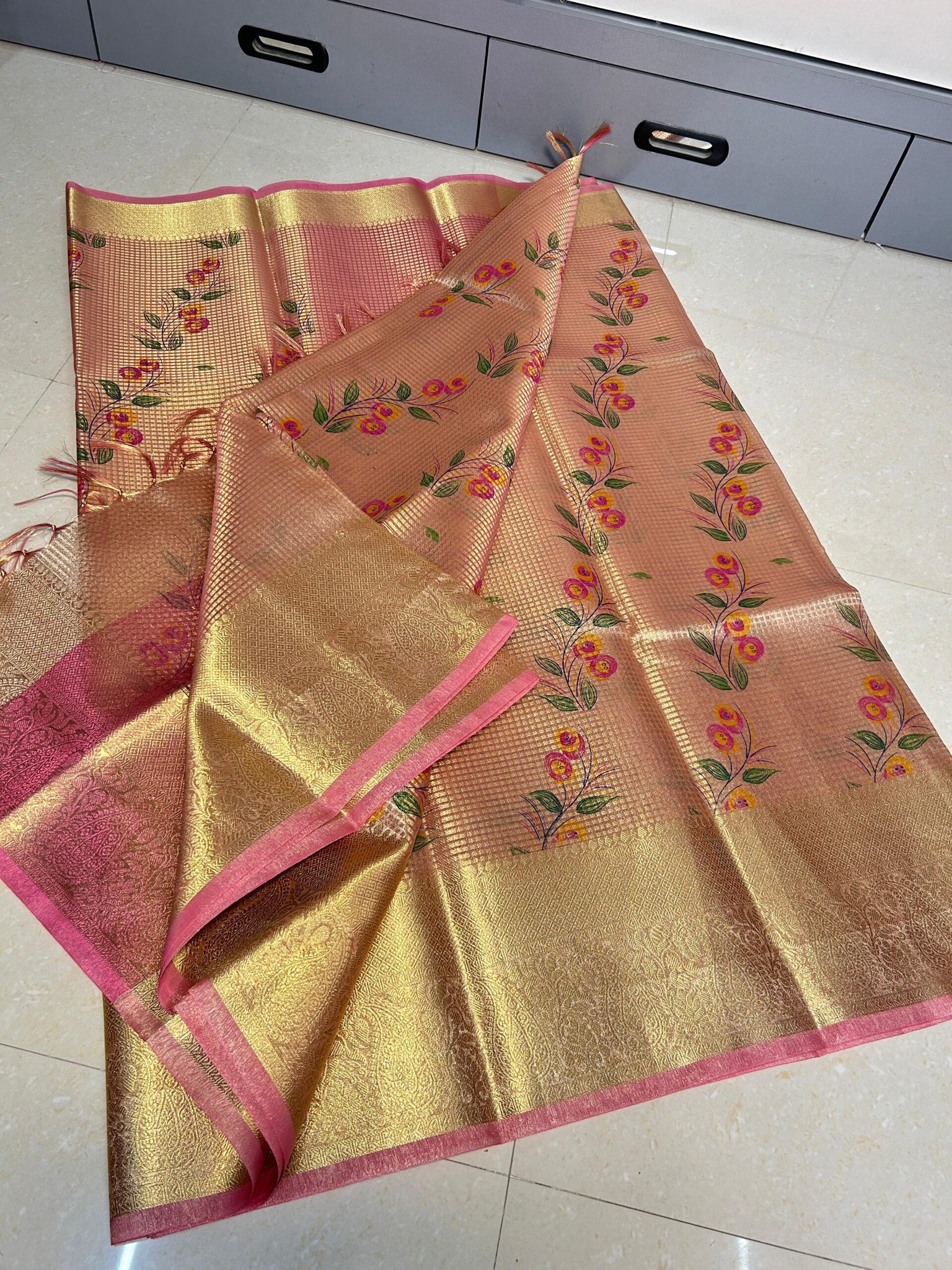Soft Banarasi Tissue Silk Saree