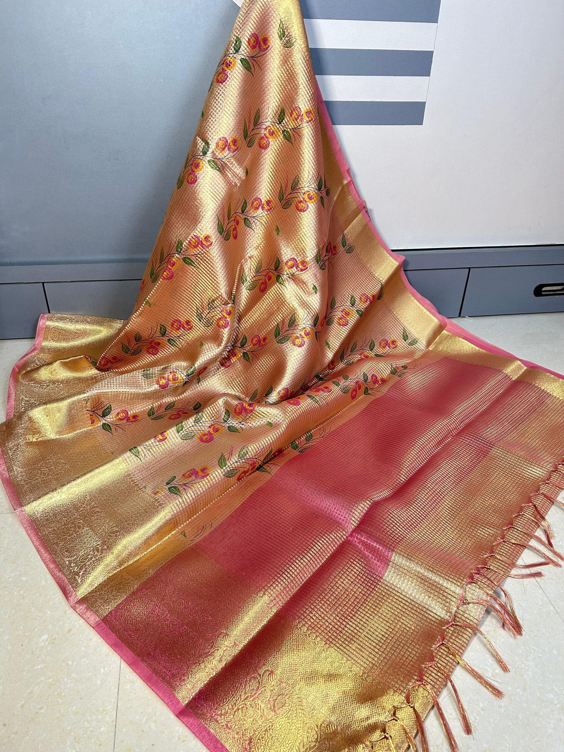 Soft Banarasi Tissue Silk Saree