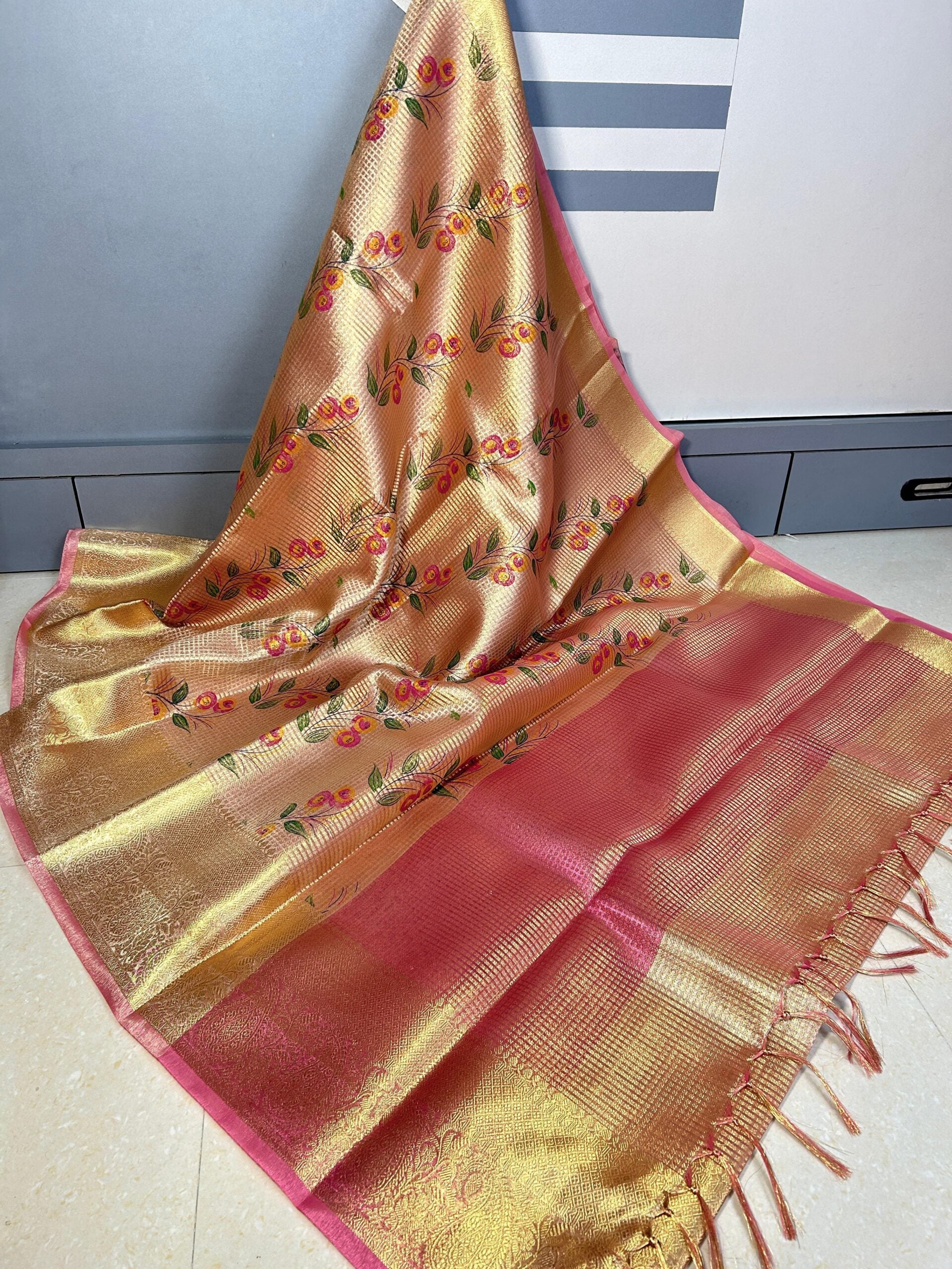 Soft Banarasi Tissue Silk Saree