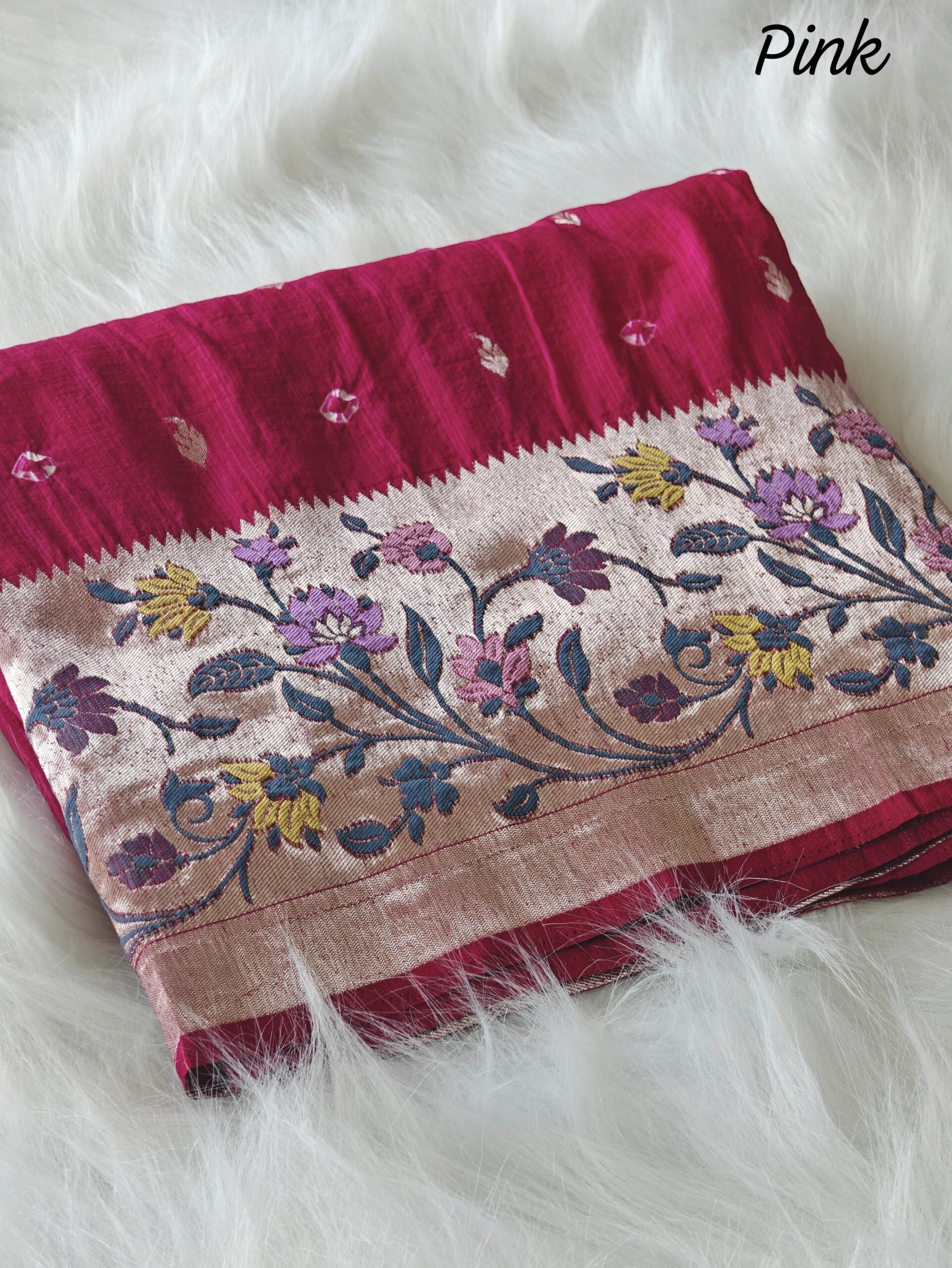 PURE VISCOSE RAW SILK SAREE