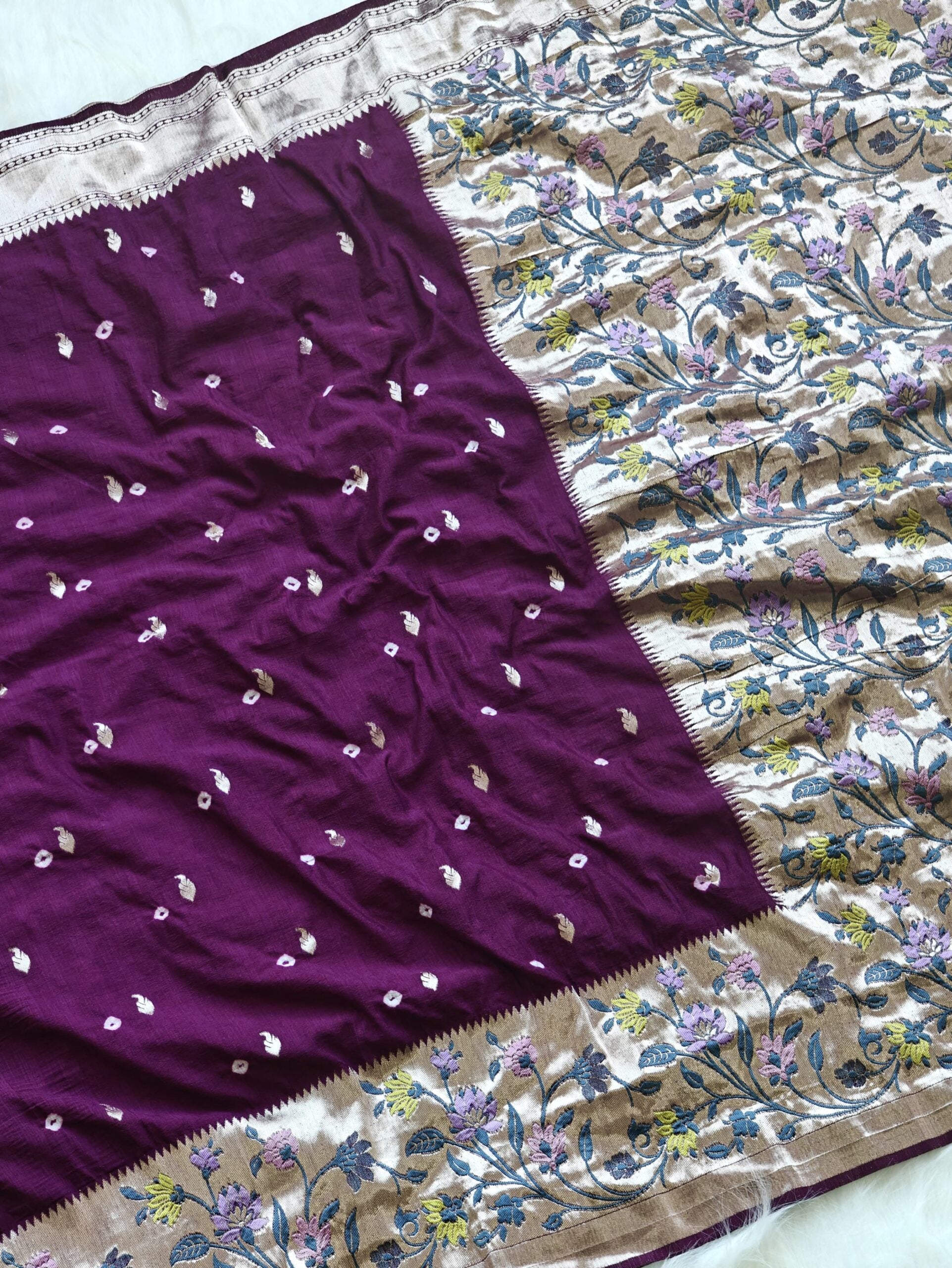 PURE VISCOSE RAW SILK SAREE