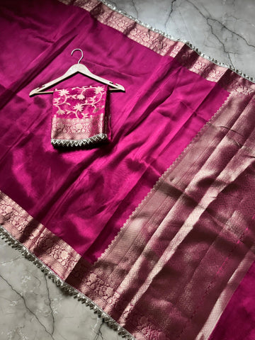 Banarasi Tissue Lace Work Saree