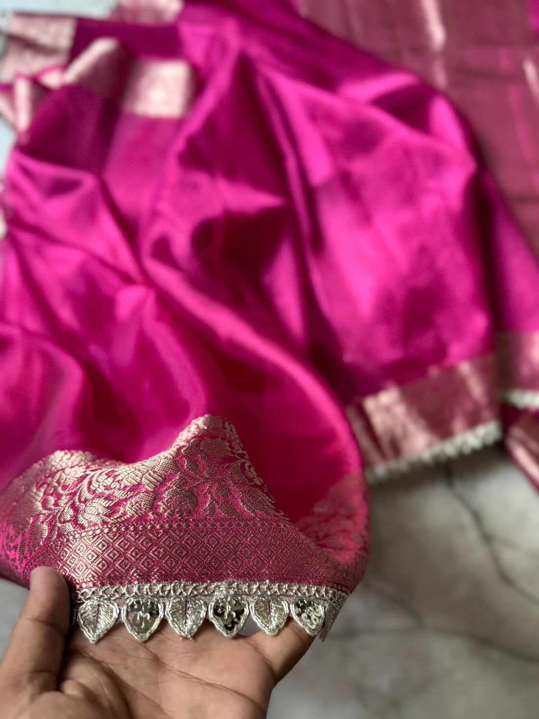 Banarasi Tissue Lace Work Saree