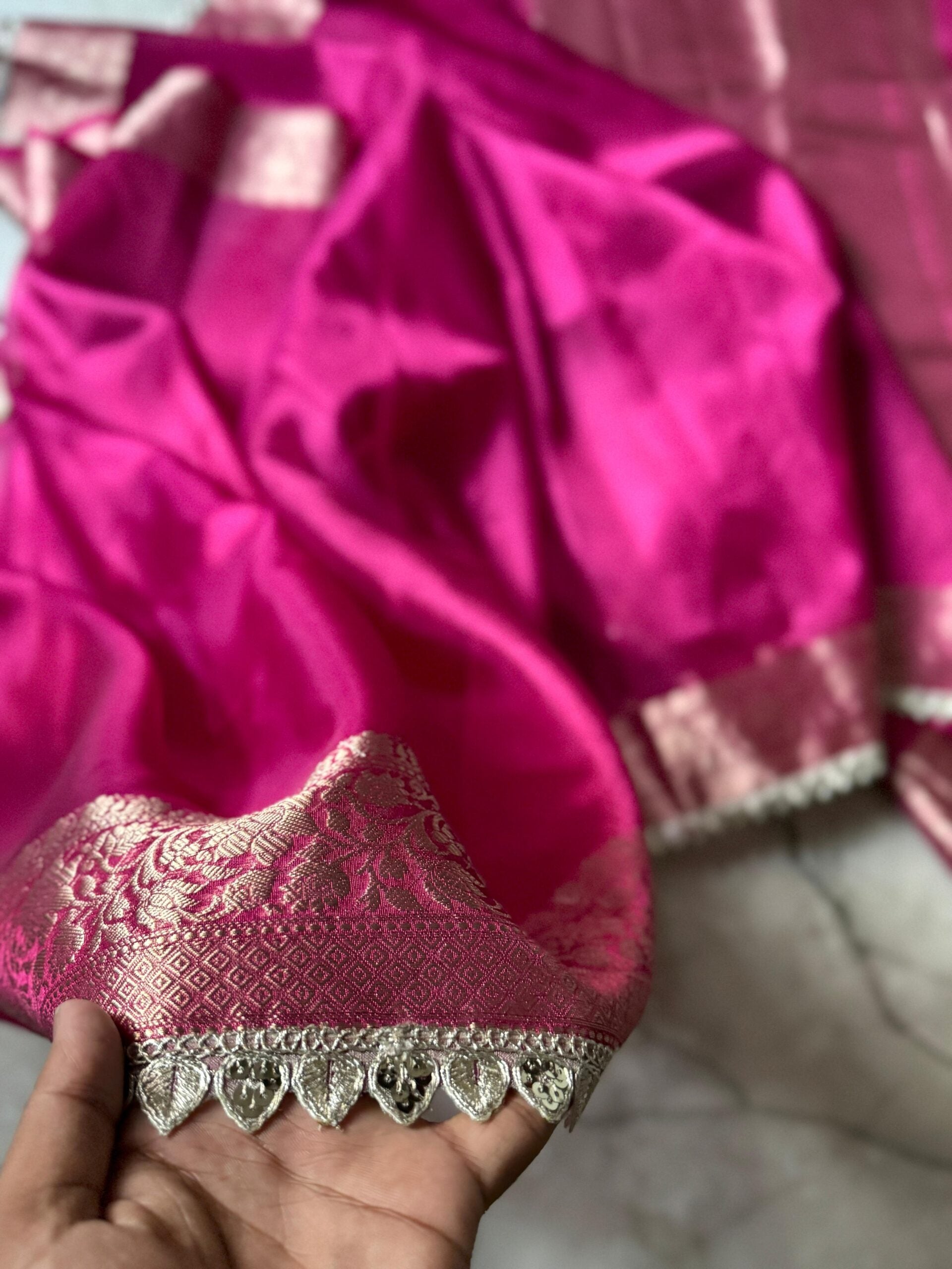 Banarasi Tissue Lace Work Saree