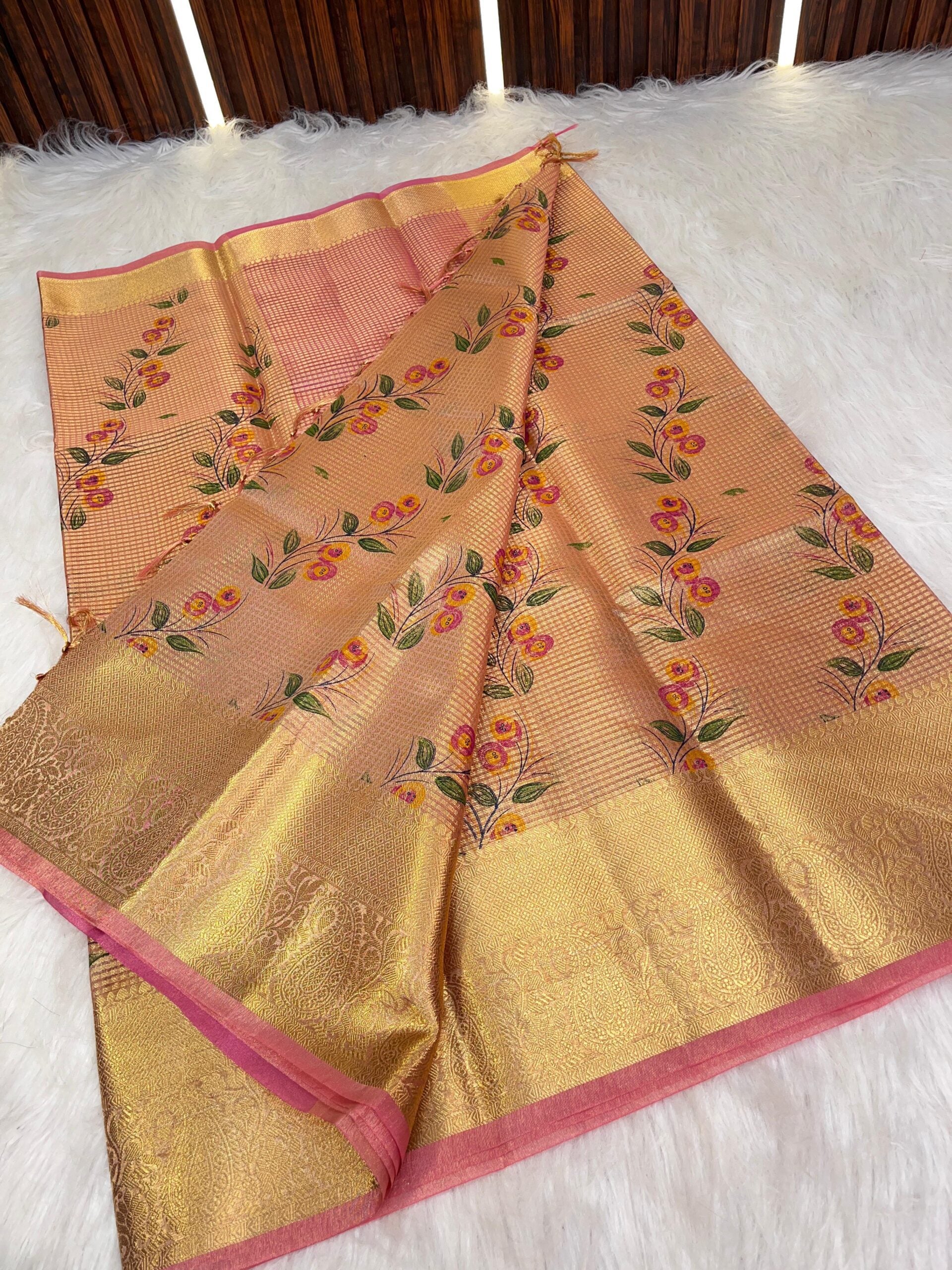 Premium Soft Banarasi Tissue Silk Saree