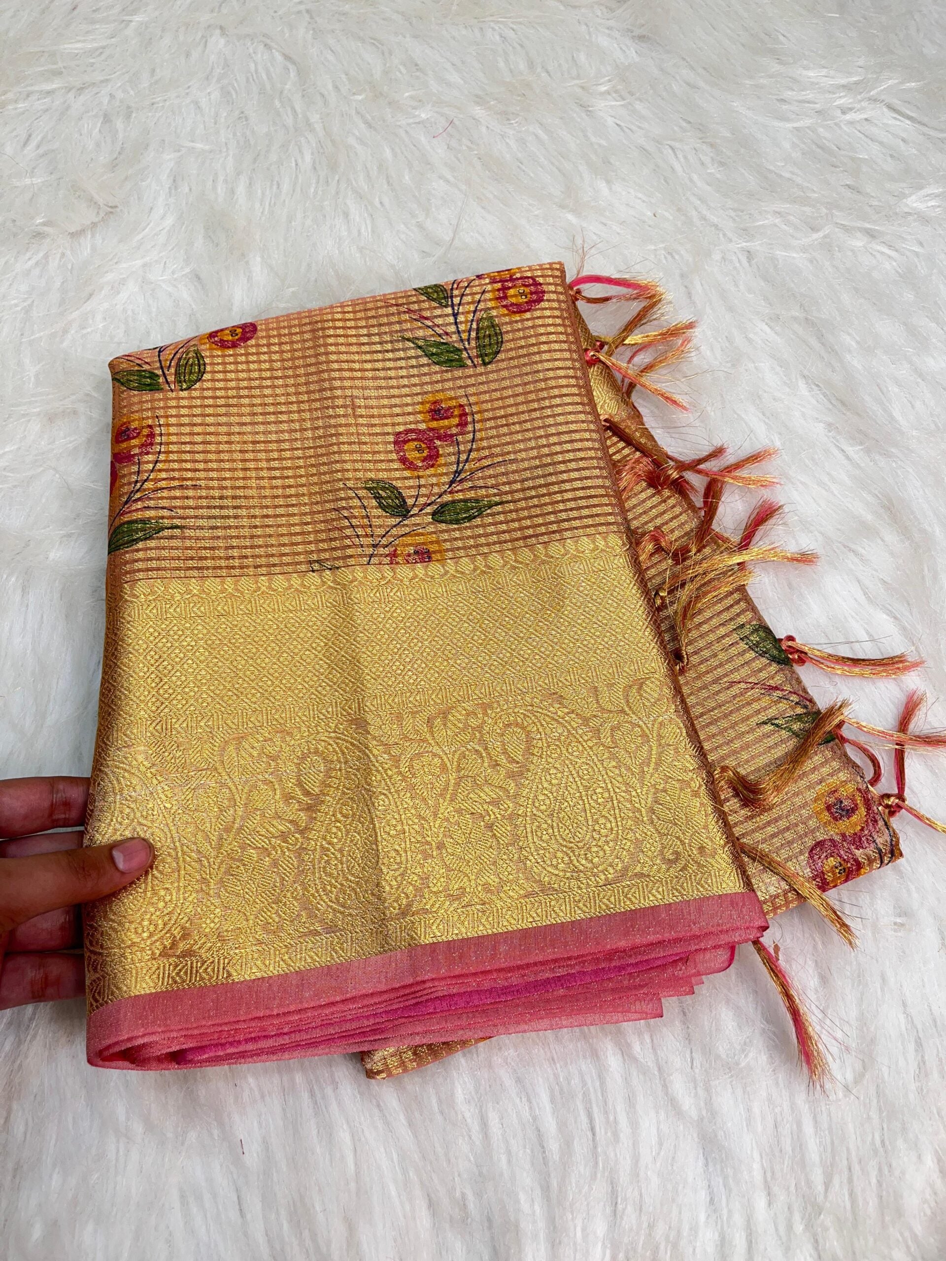 Premium Soft Banarasi Tissue Silk Saree