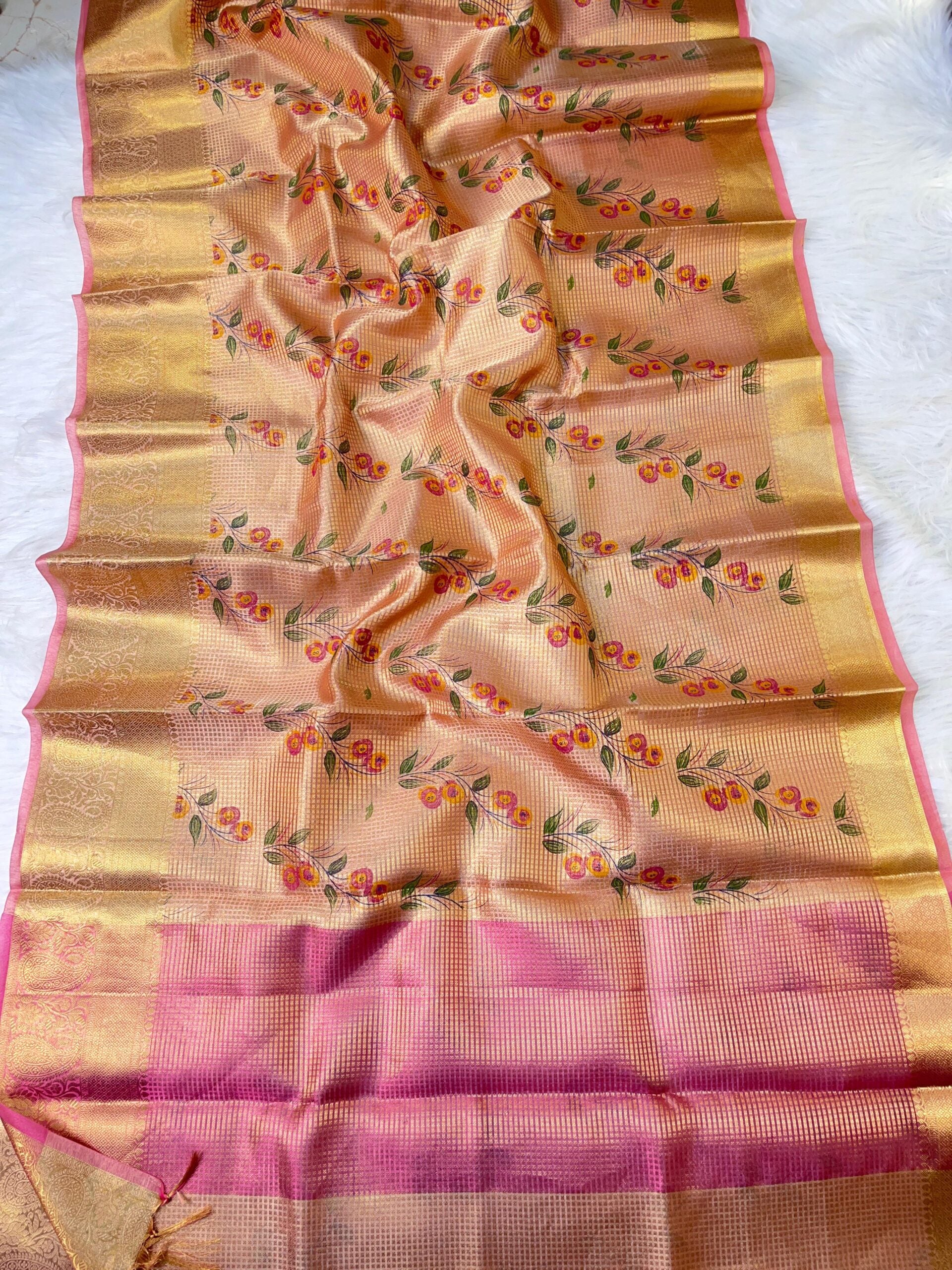 Premium Soft Banarasi Tissue Silk Saree