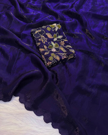 Space Silk with Designer Blouse