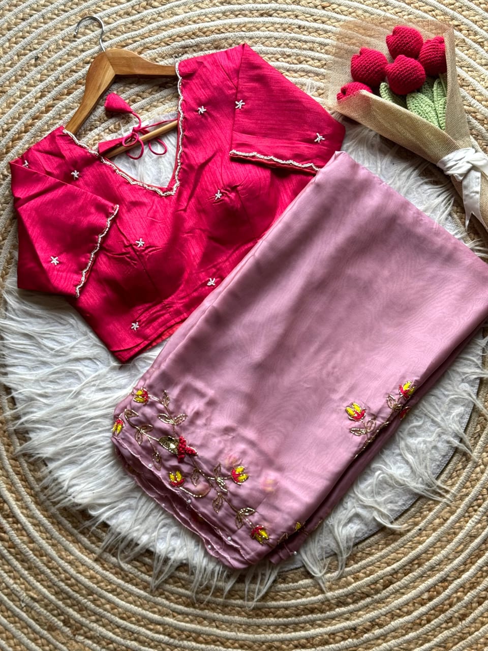 Premium Party Wear Saree with Stitched Blouse