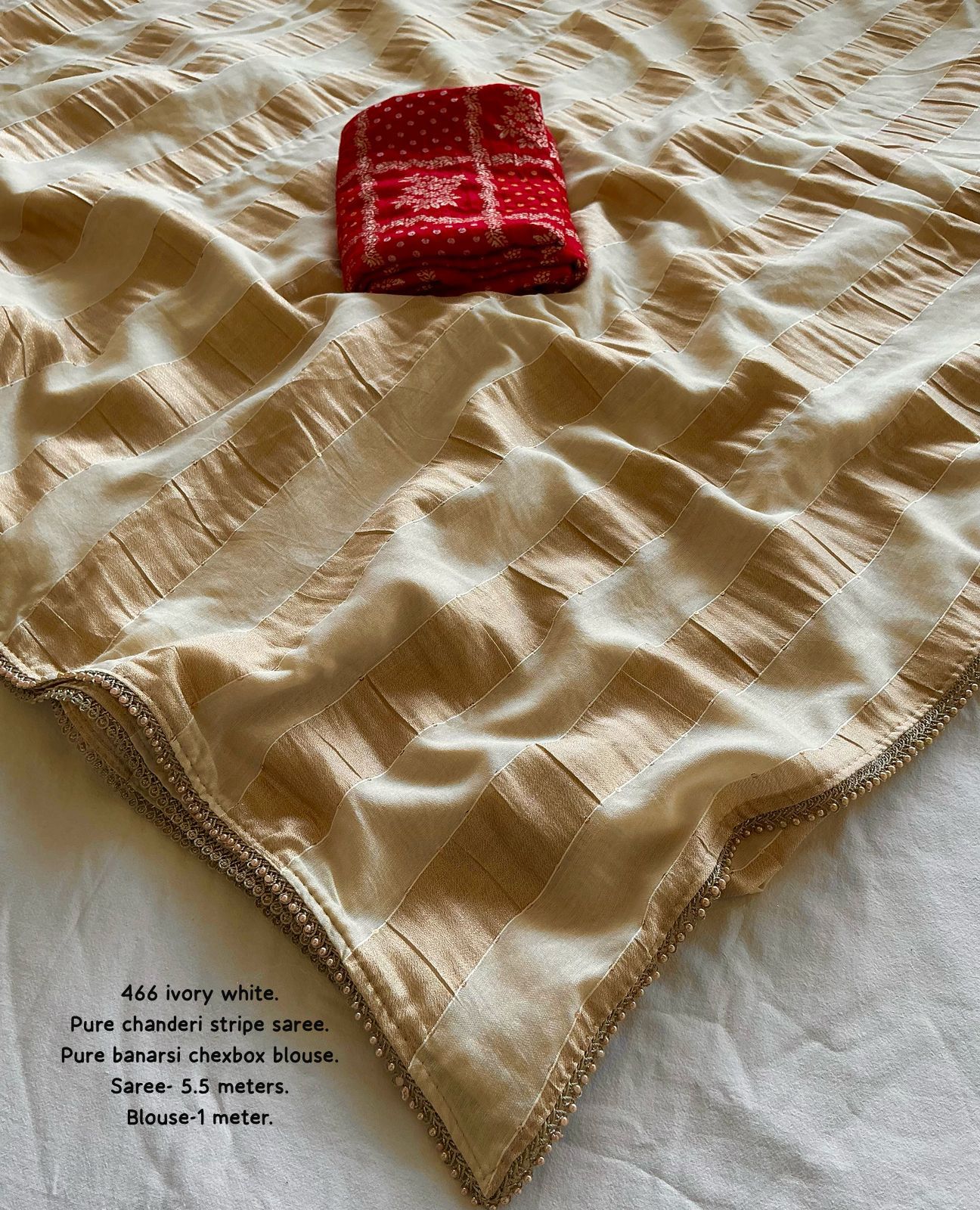 Premium Ivory Gold Saree