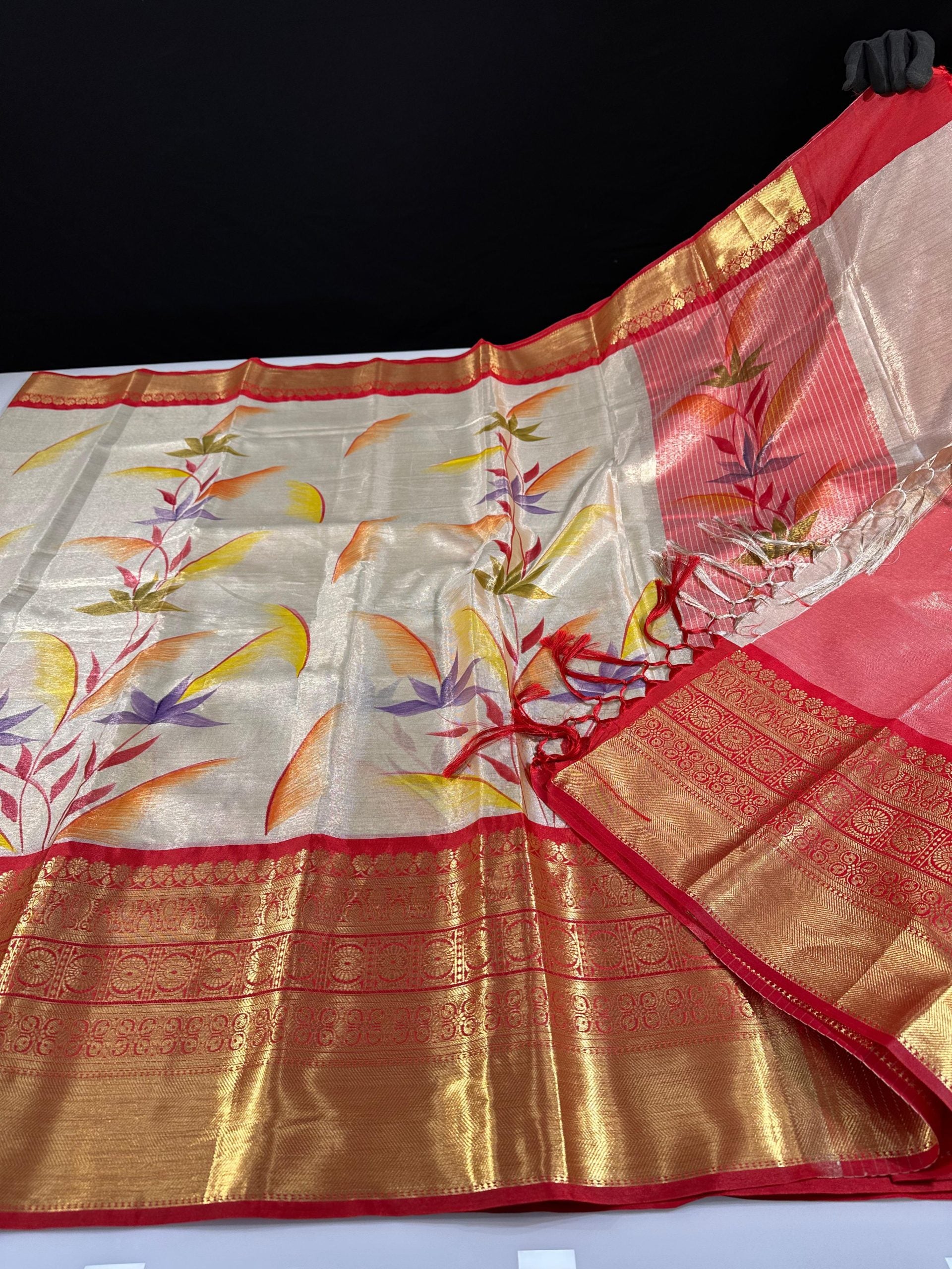 Premium Banarasi Soft Tissue Silk Saree
Specially Designed Light Weight