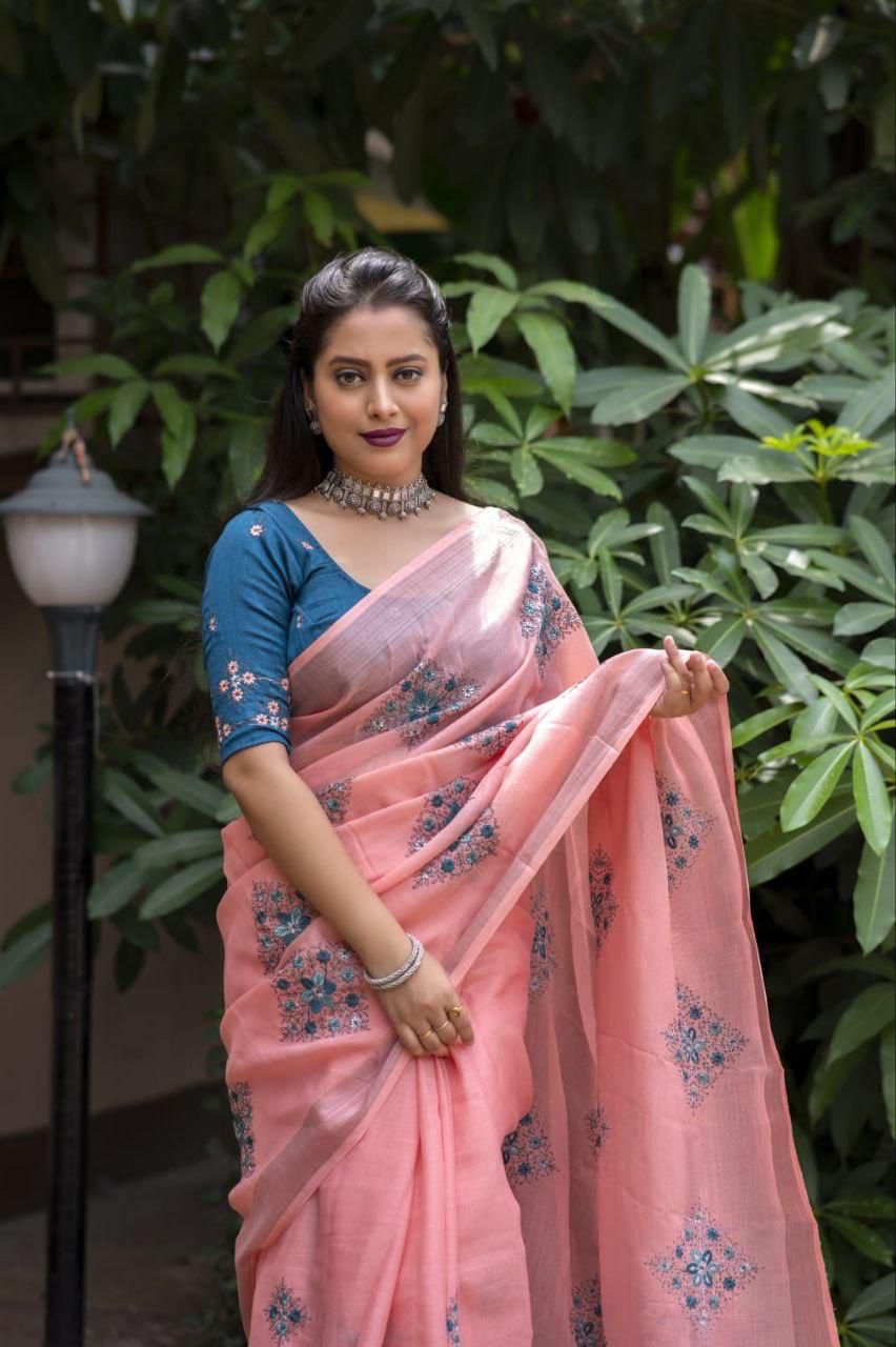Elegant Linen Sarees