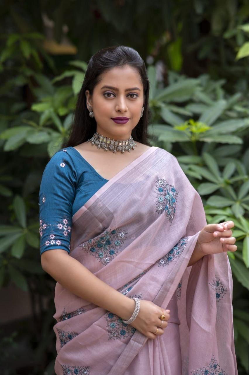 Elegant Linen Sarees