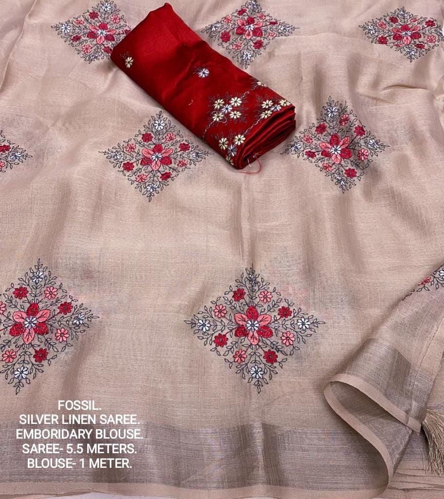 Elegant Linen Sarees