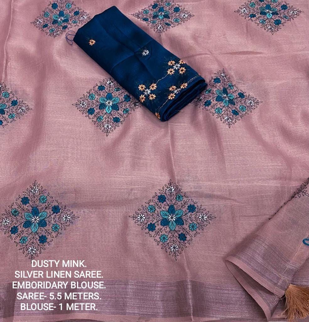 Elegant Linen Sarees