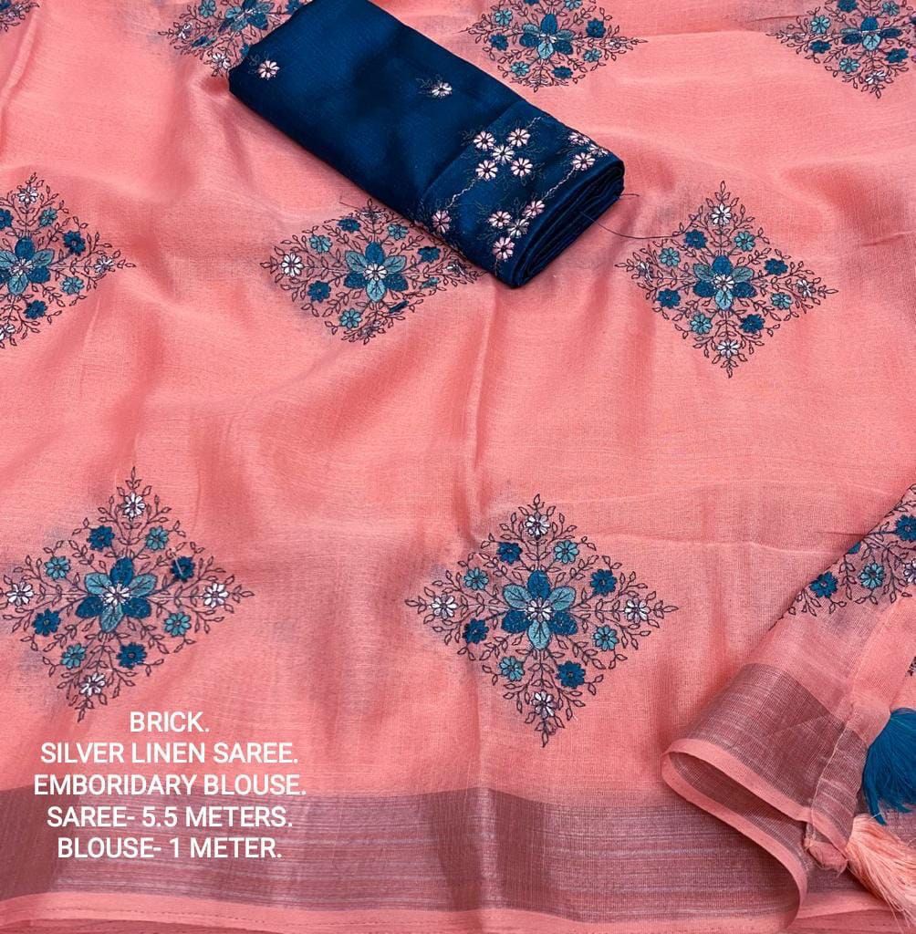 Elegant Linen Sarees