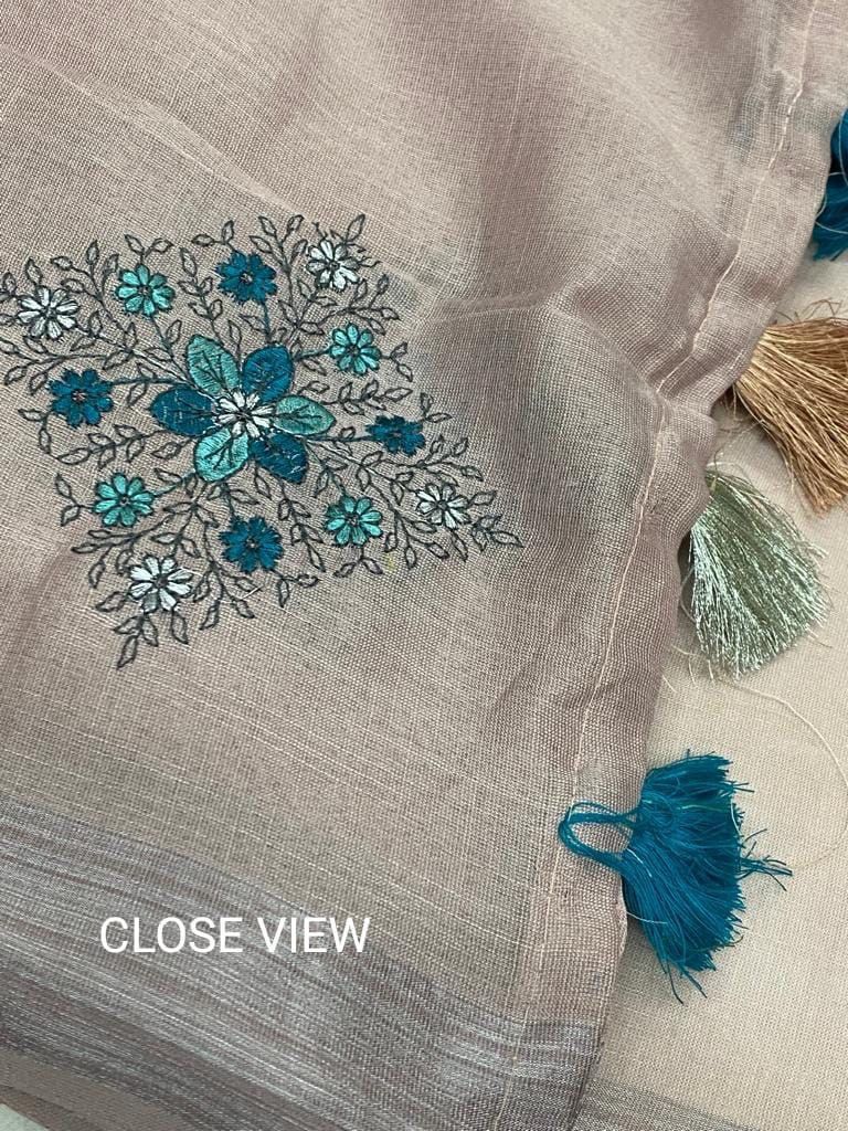 Elegant Linen Sarees