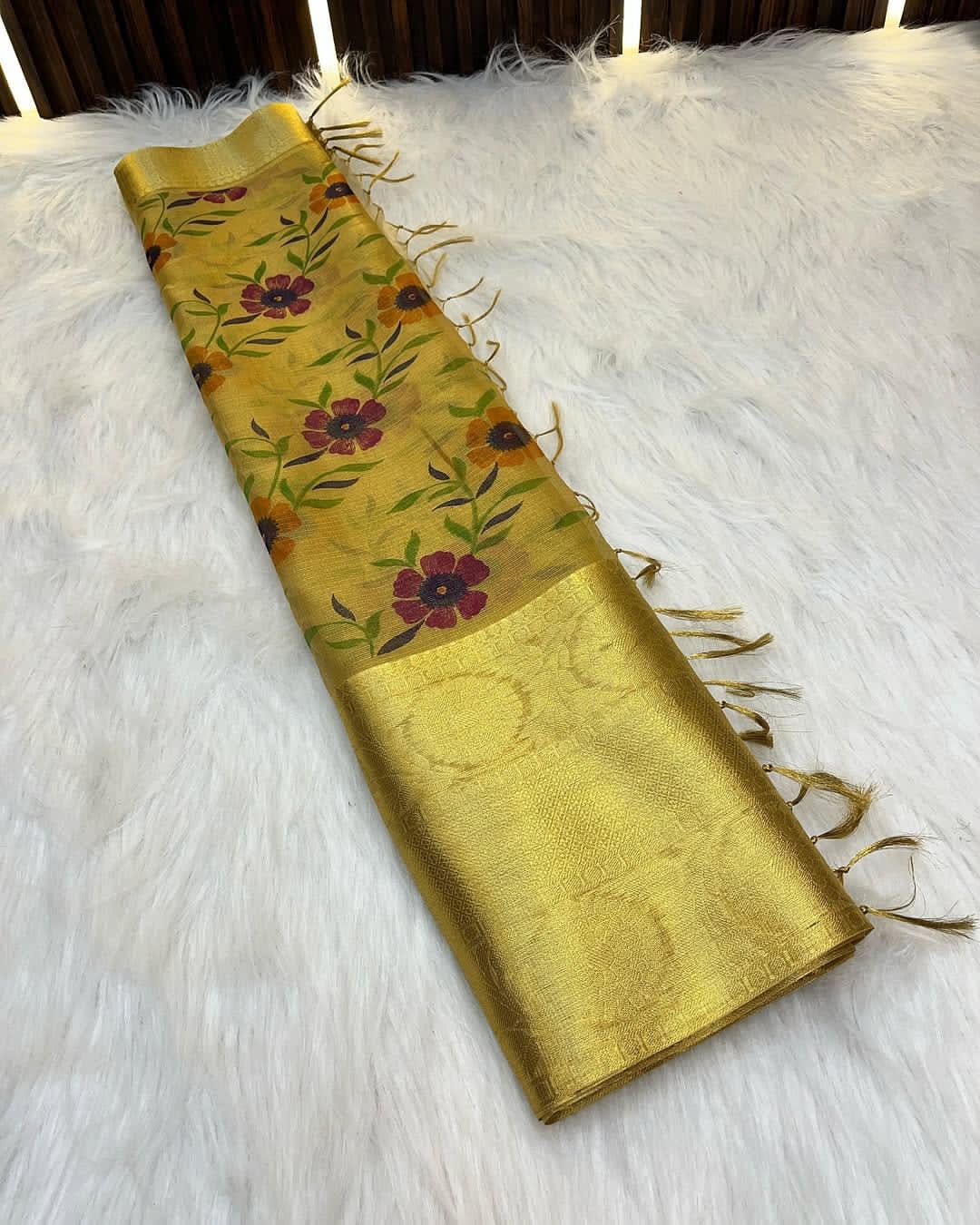 Handloom Banarasi Kota Tissue Saree