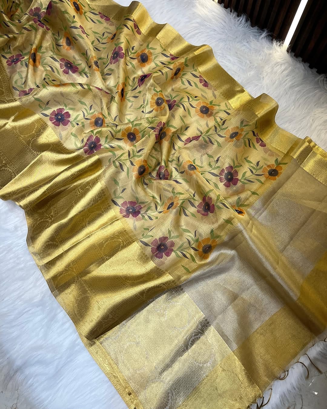 Handloom Banarasi Kota Tissue Saree