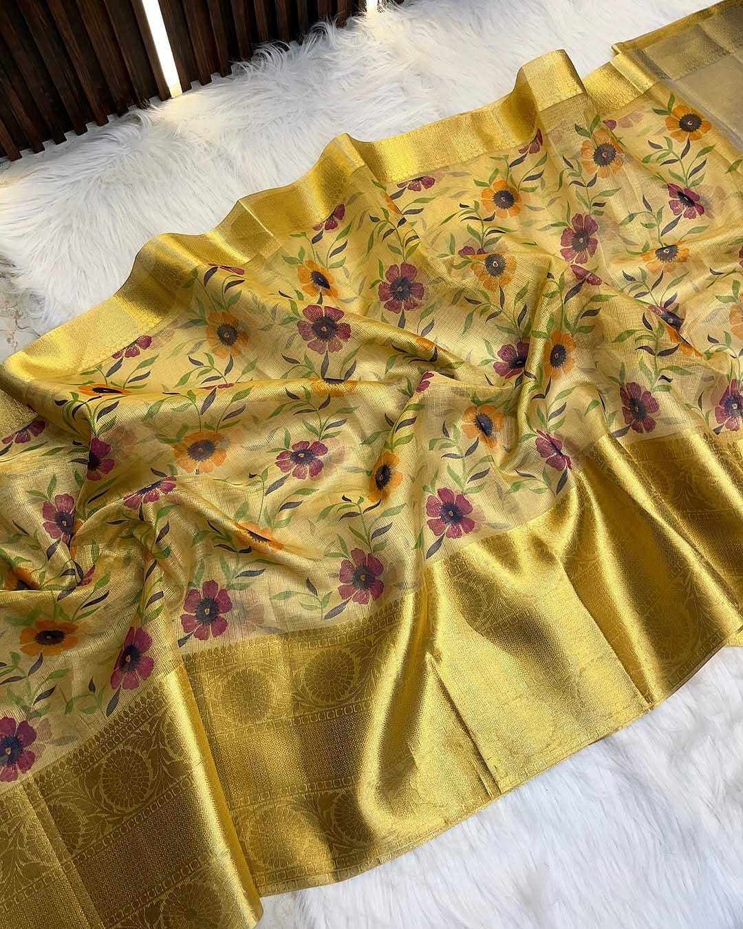 Handloom Banarasi Kota Tissue Saree