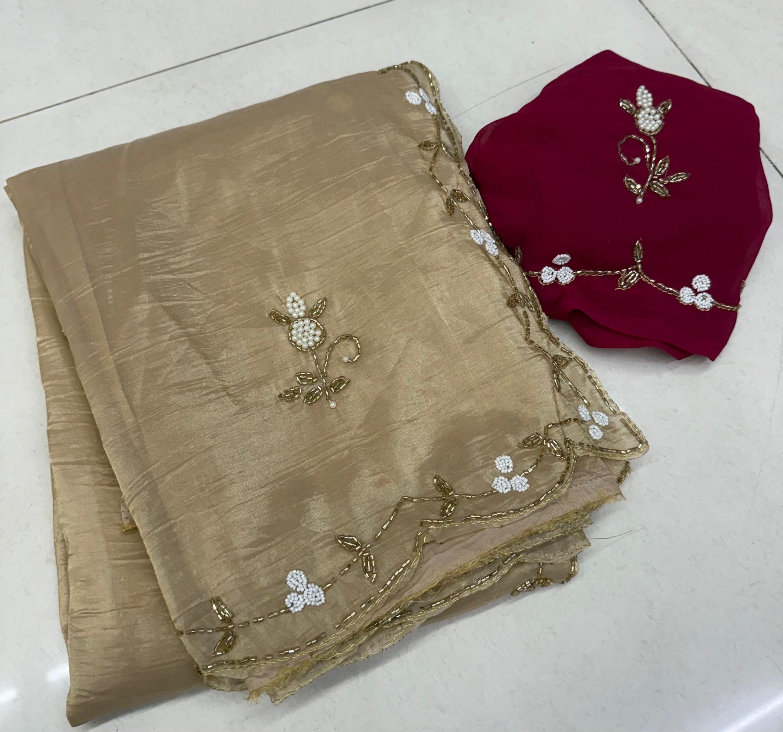 Party Wear Premium Candy Crush Tissue Saree