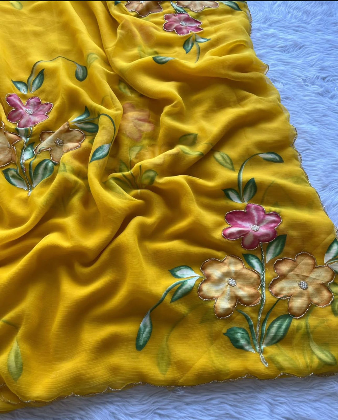 Georgette Handwork Sarees