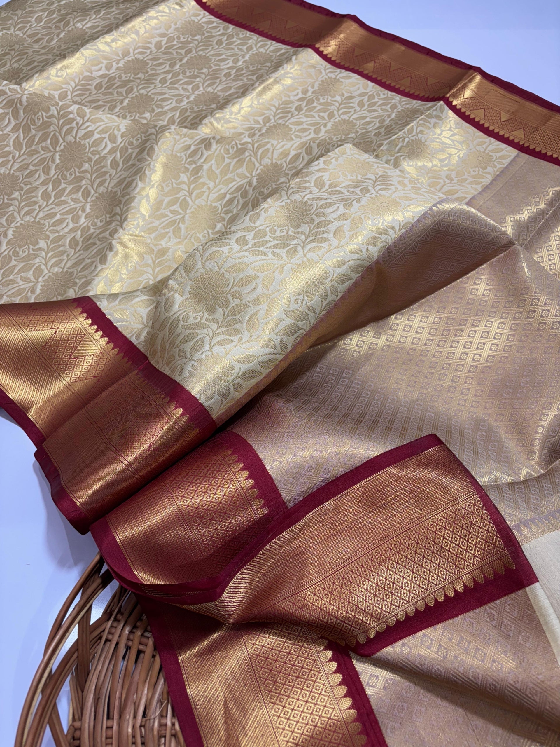 Premium Soft Banarasi Tissue Silk Saree