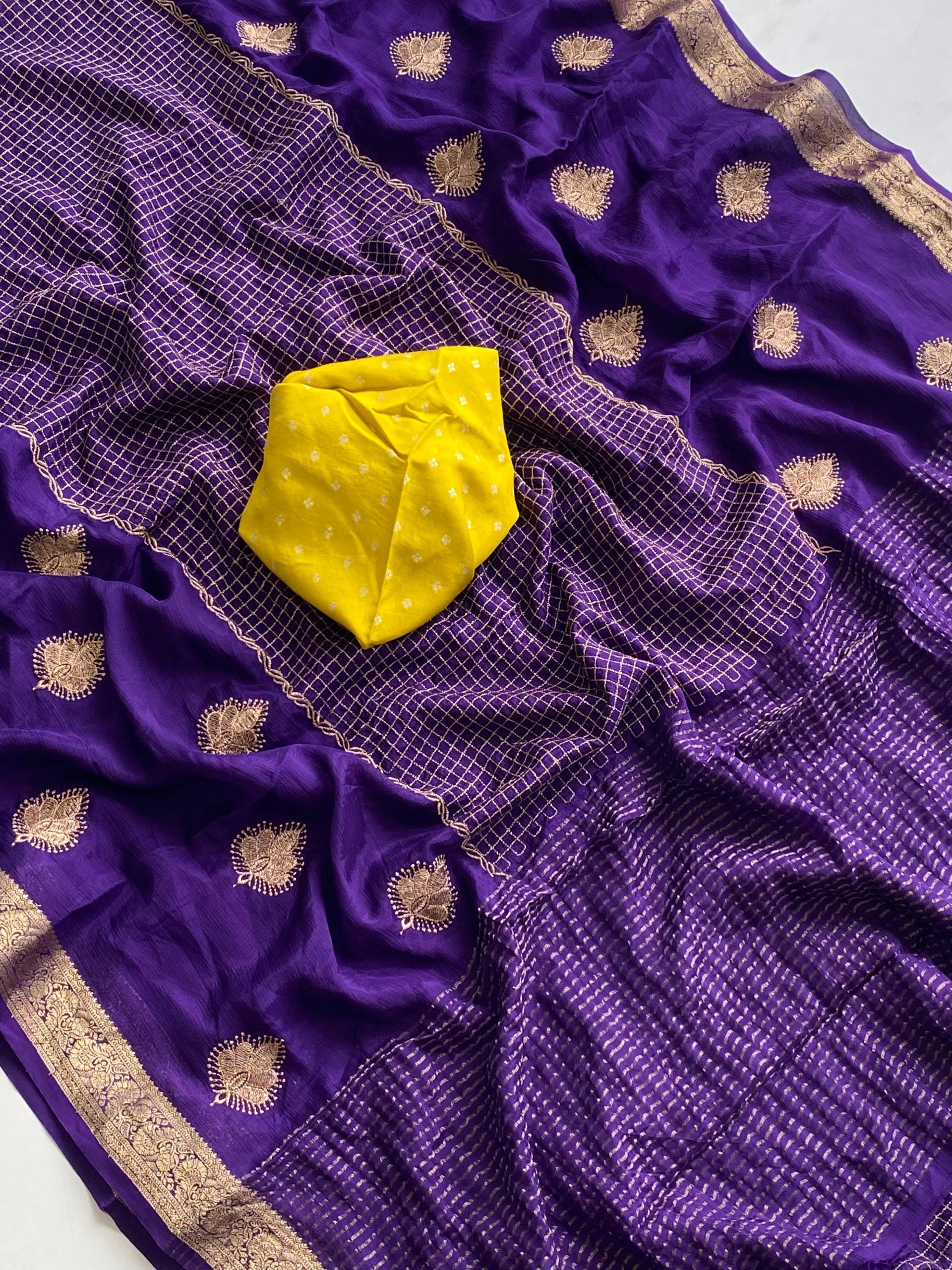 Premium Chinnon Chiffon Sarees