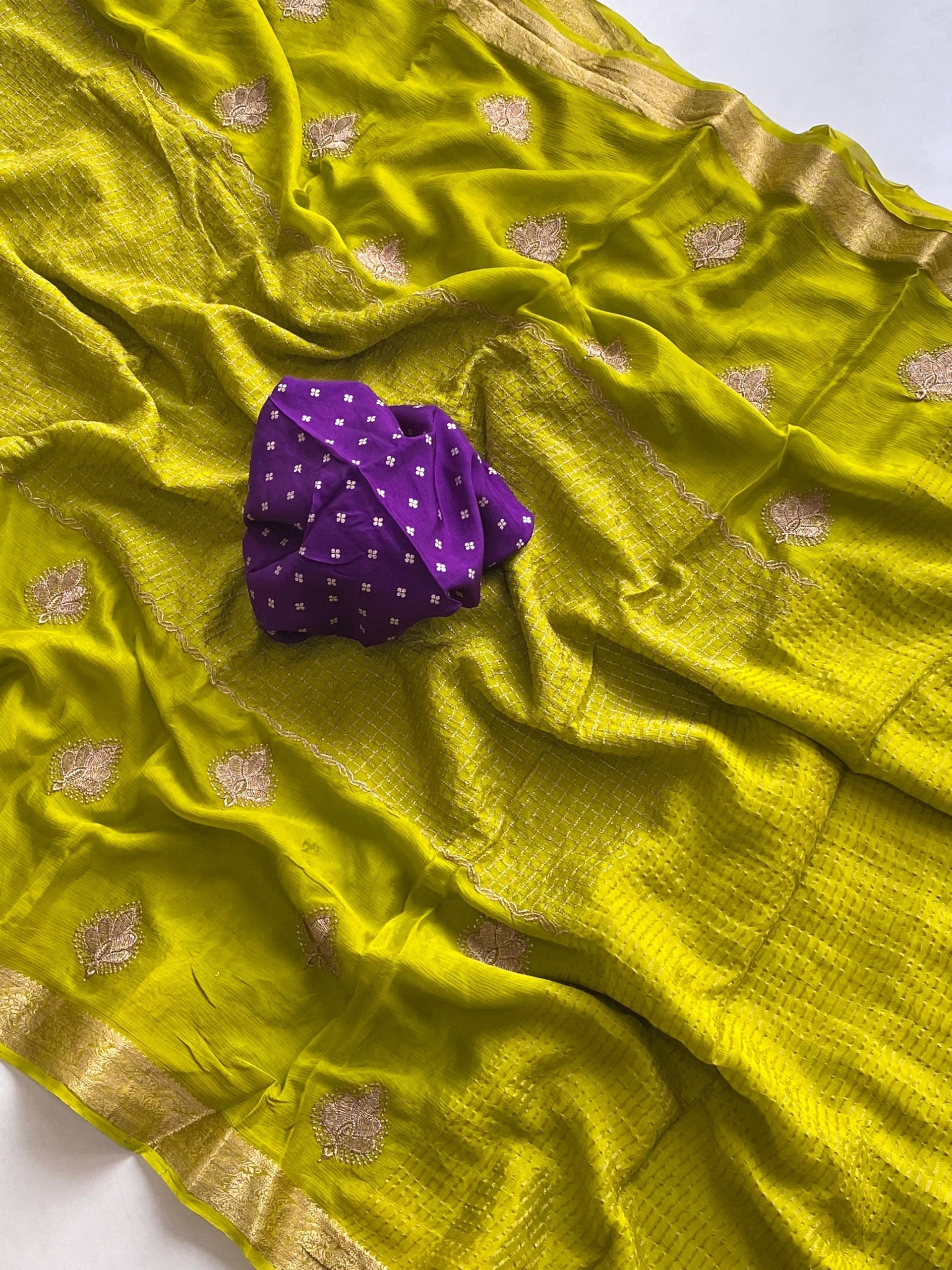 Premium Chinnon Chiffon Sarees