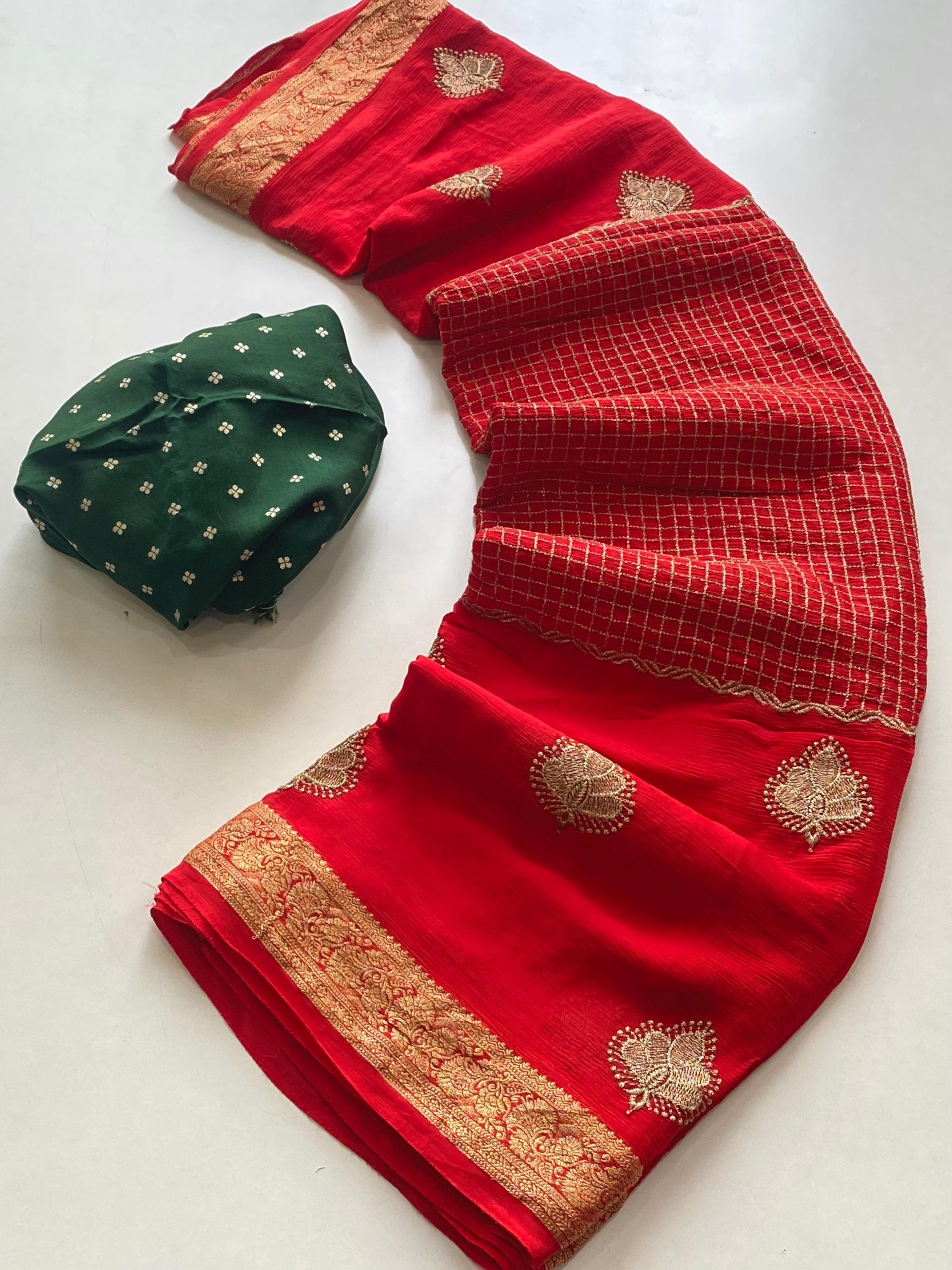 Premium Chinnon Chiffon Sarees