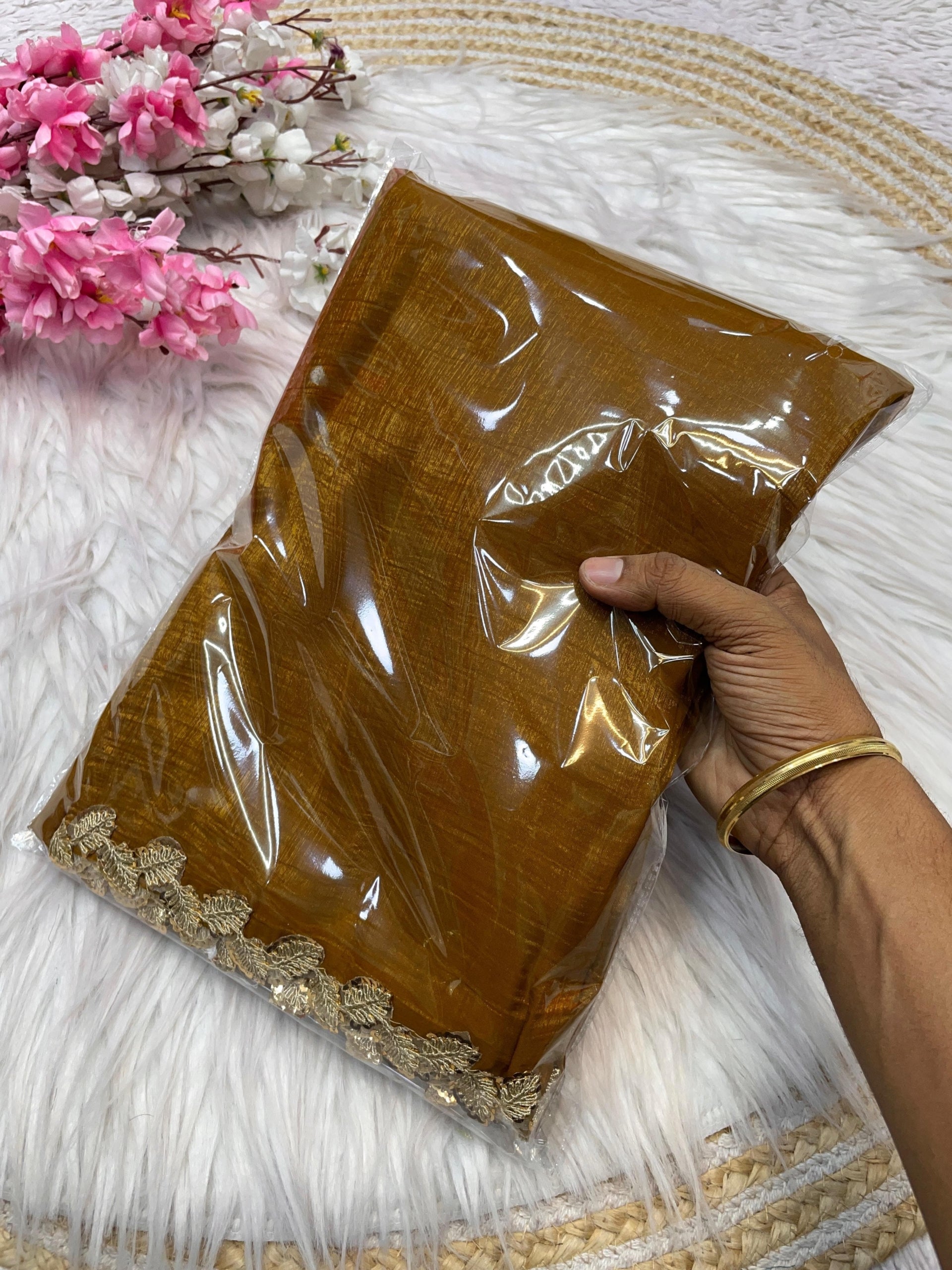 Trendy Crunchy Silk Saree
