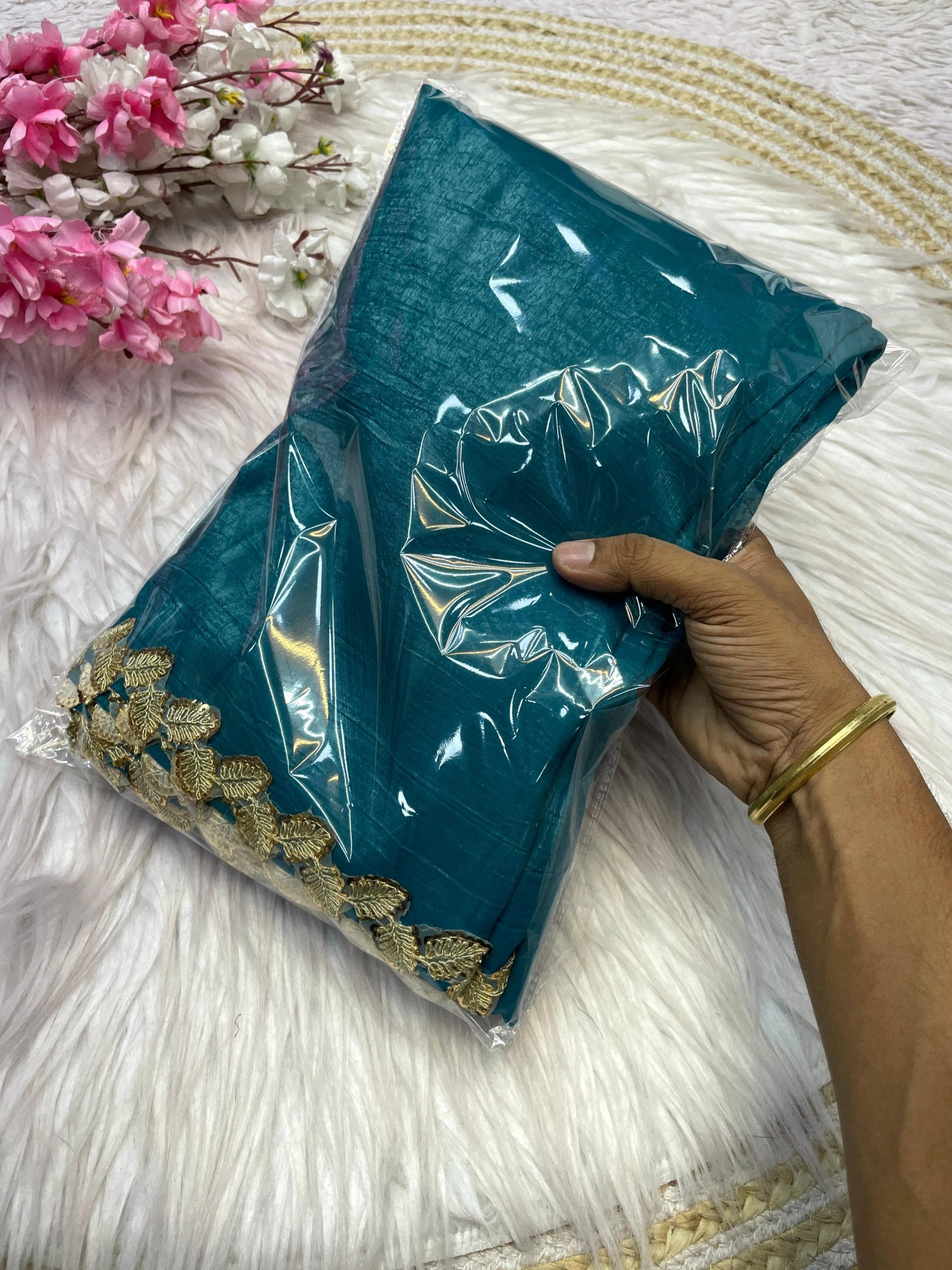 Trendy Crunchy Silk Saree
