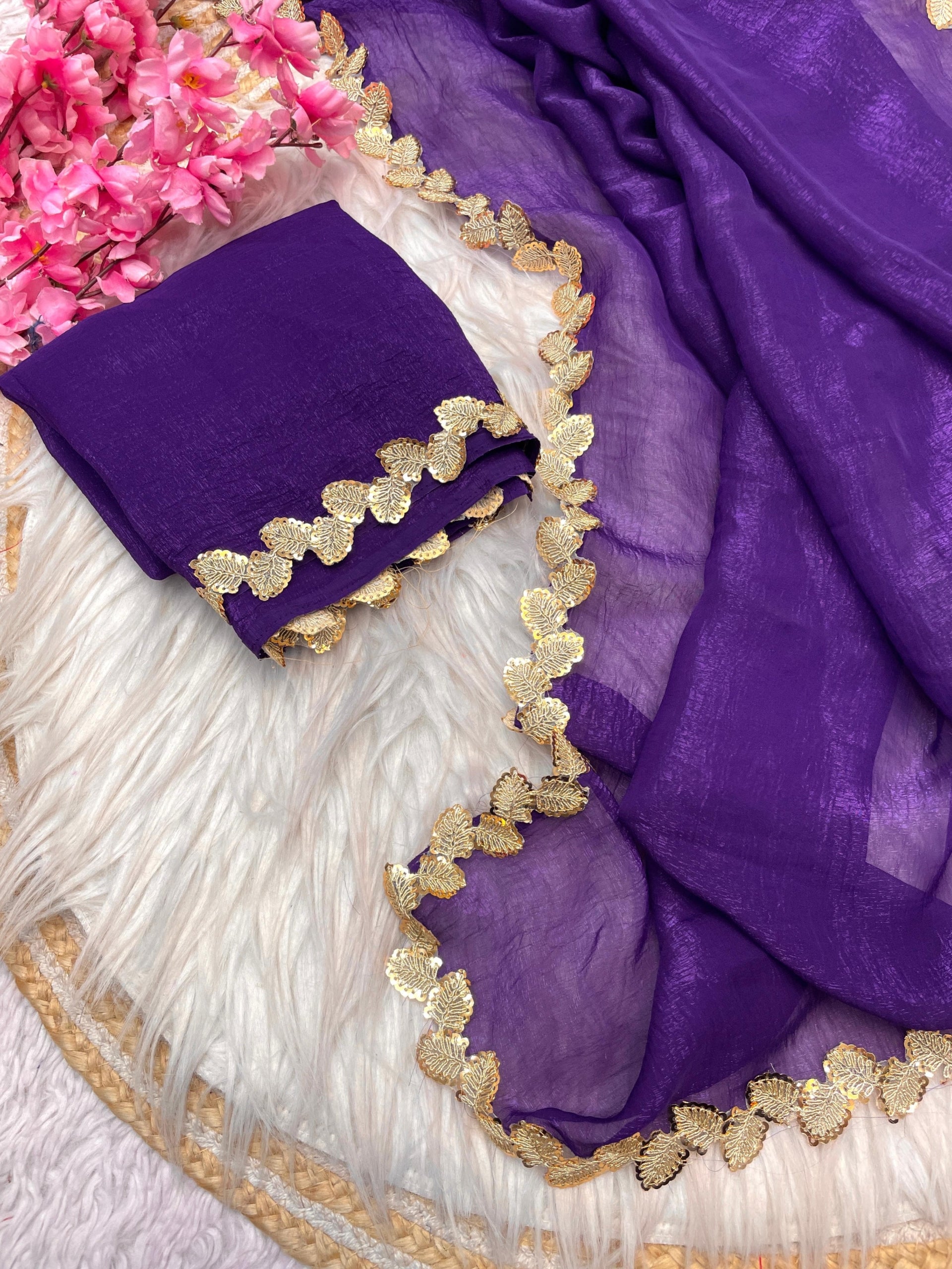Trendy Crunchy Silk Saree
