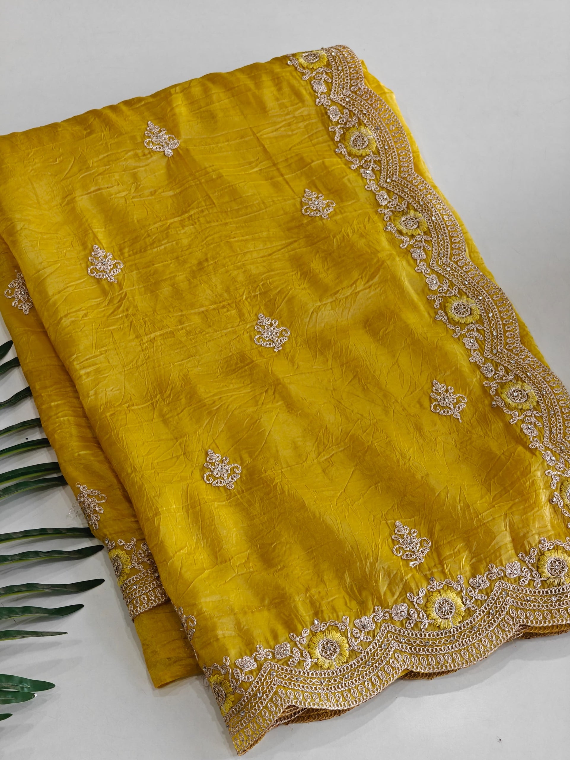 Premium Crush Silk Saree with Stitched Blouse