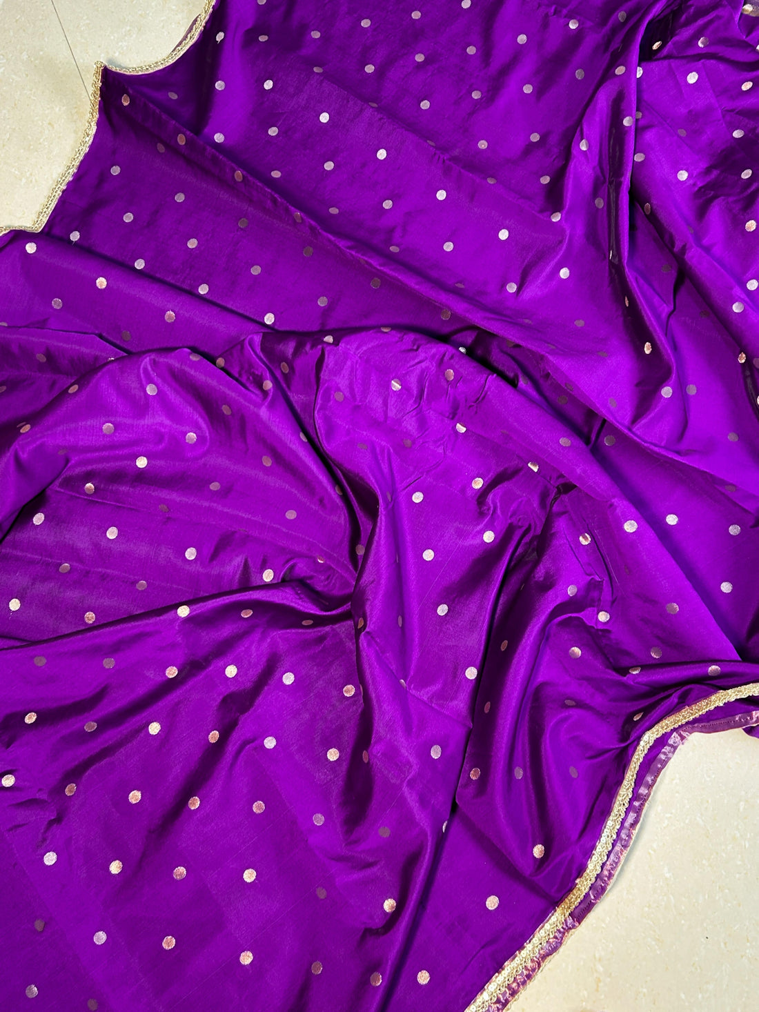 Tamanna Ma’am Inspired Border Lace Soft Katan Silk Saree
