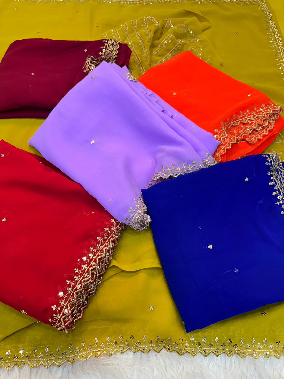 Pure Soft Georgette Saree With Premium Embroidery Work &amp; Fancy Blouse