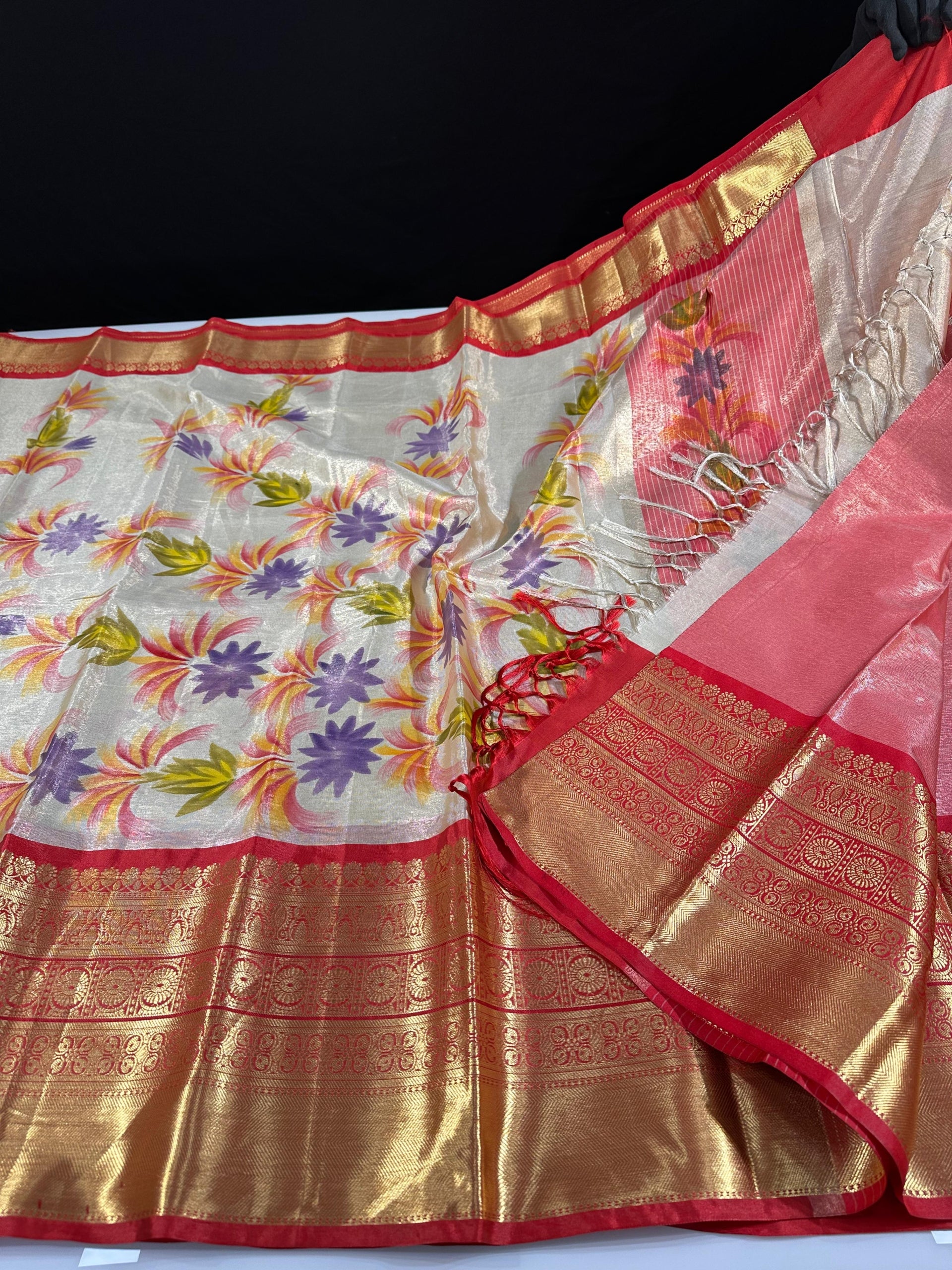 Premium Banarasi Soft Tissue Silk Saree
Specially Designed Light Weight