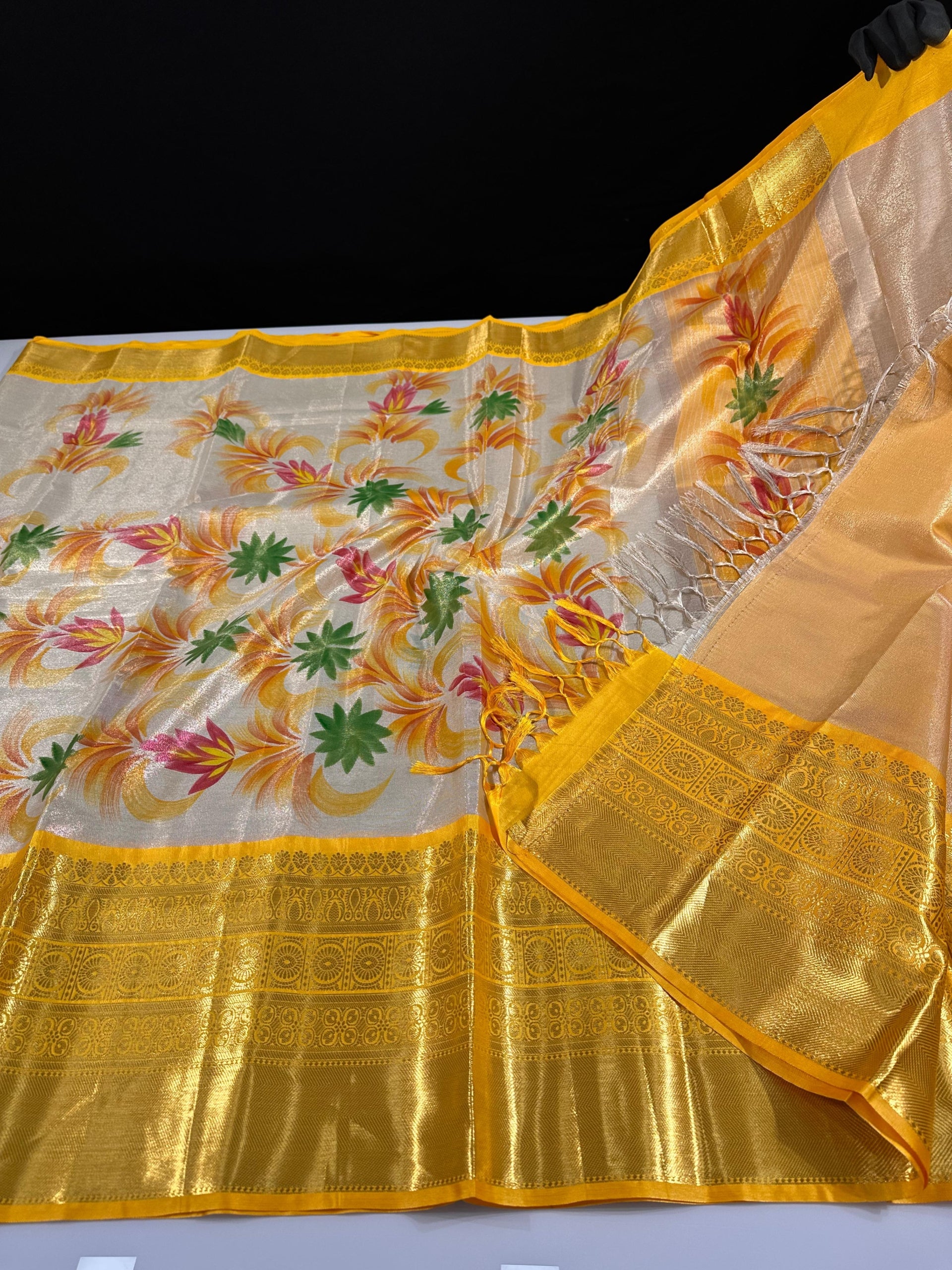Premium Banarasi Soft Tissue Silk Saree
Specially Designed Light Weight