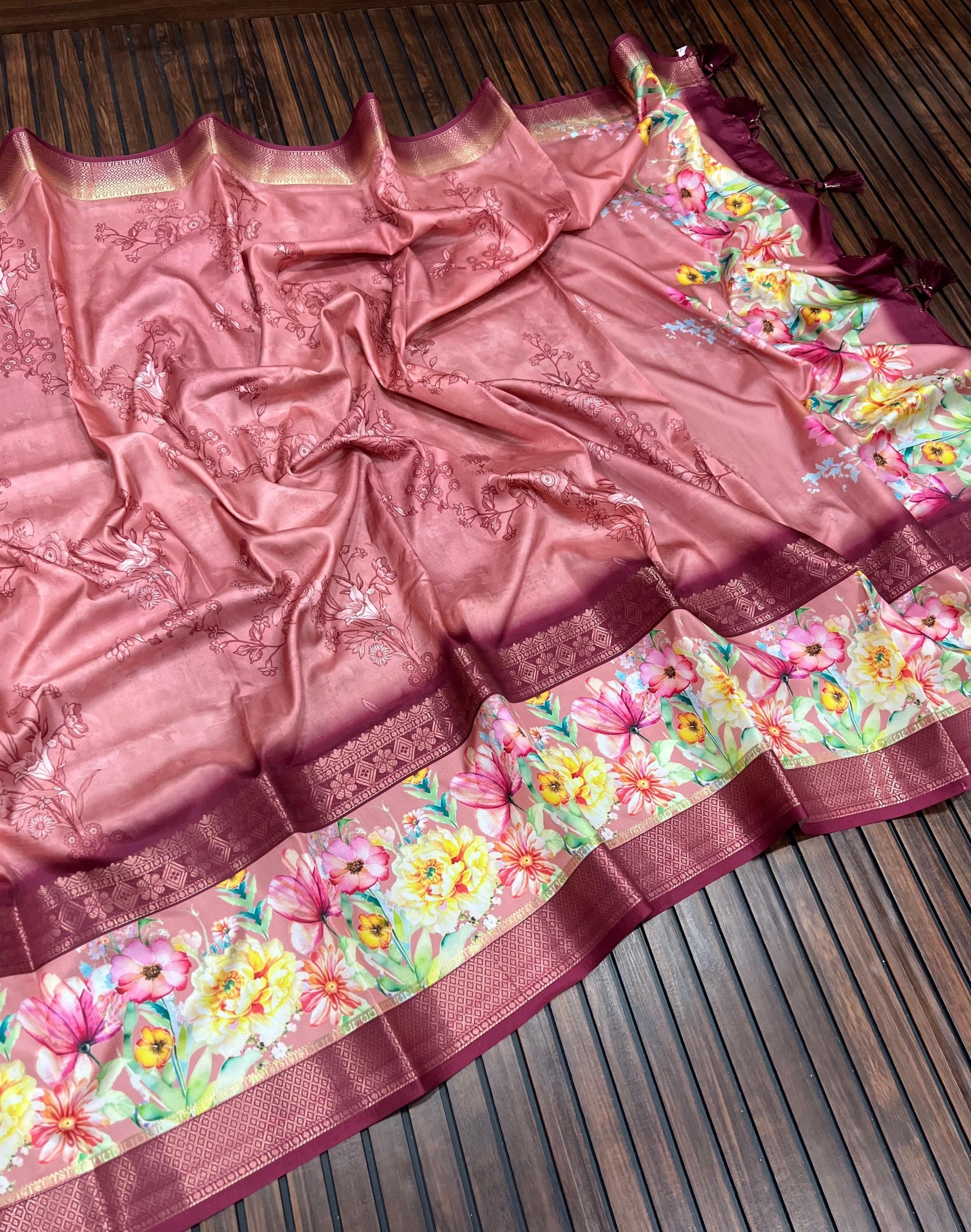 Pure Dola Lichi Silk Sarees