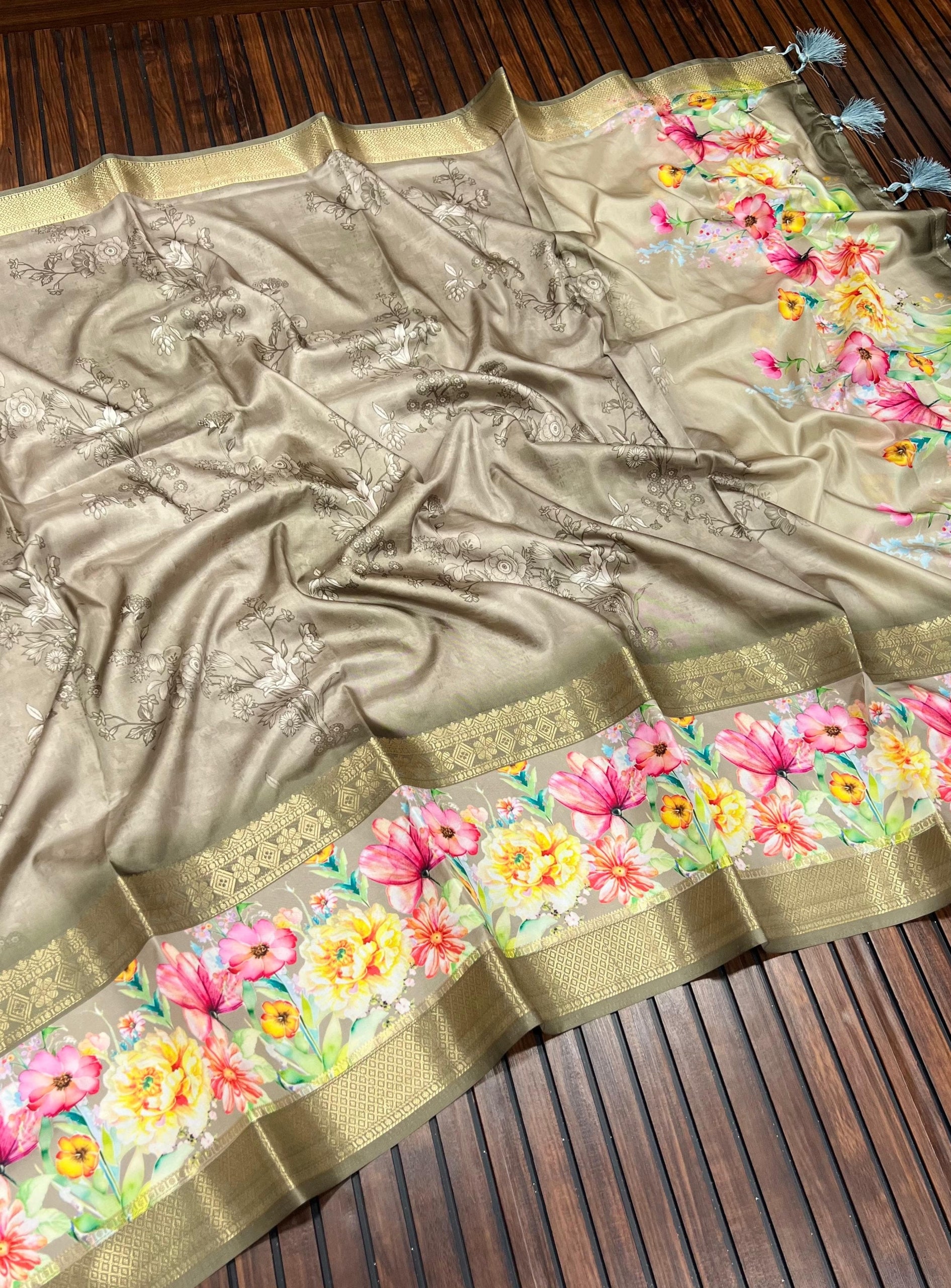 Pure Dola Lichi Silk Sarees