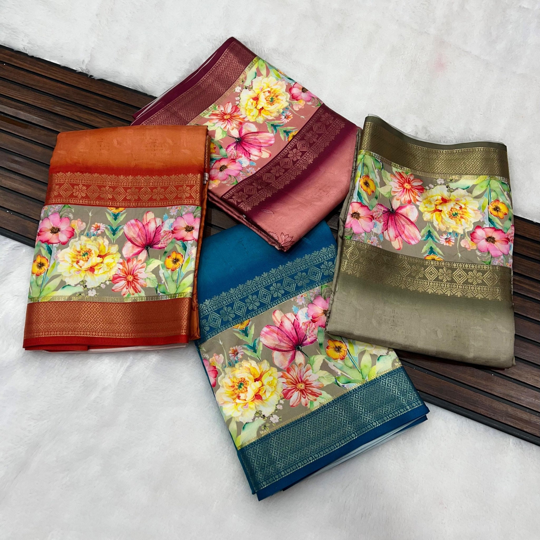 Pure Dola Lichi Silk Sarees